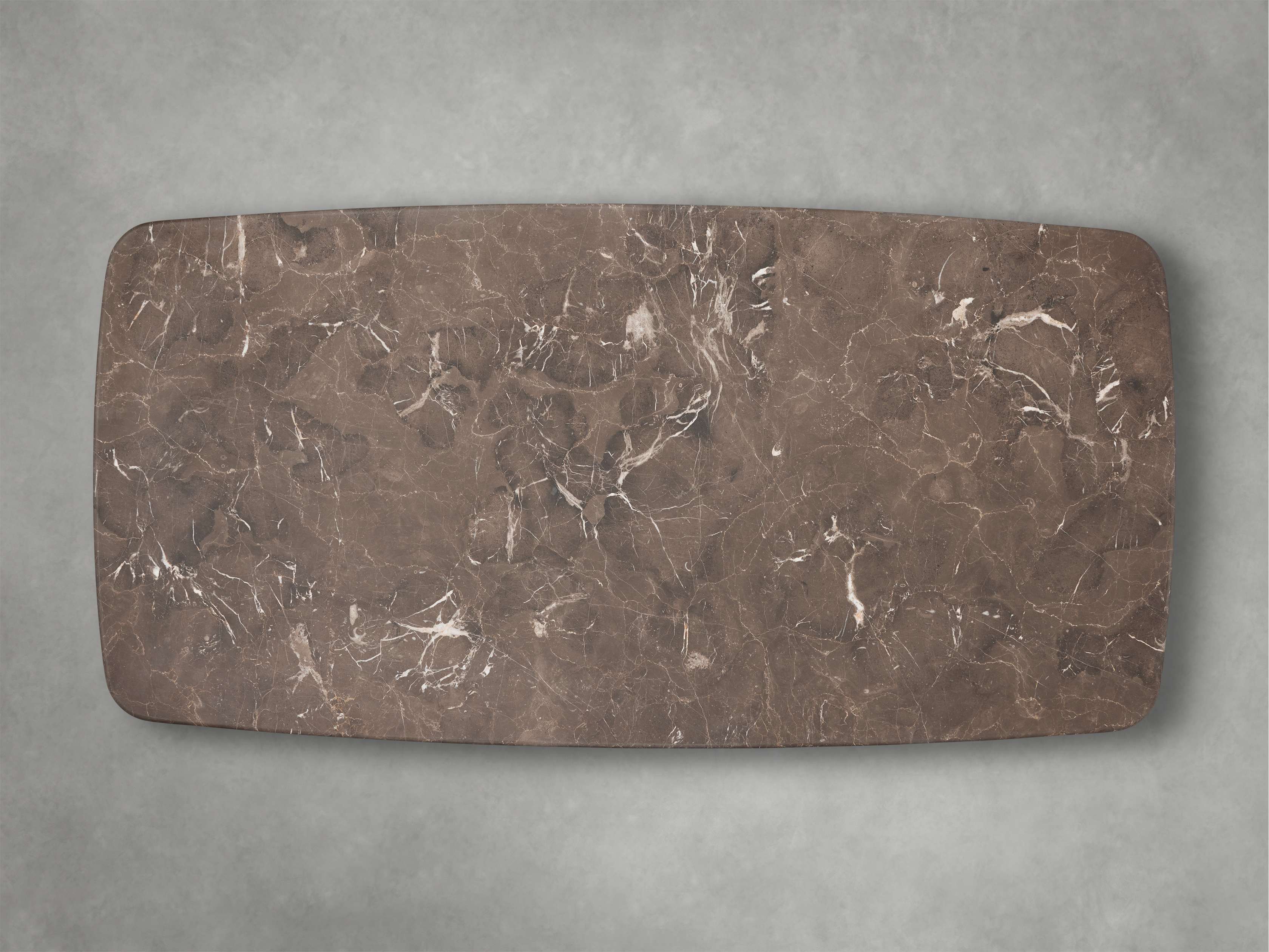 Saint Germain Stone Top Coffee Table with Wood Clement Base