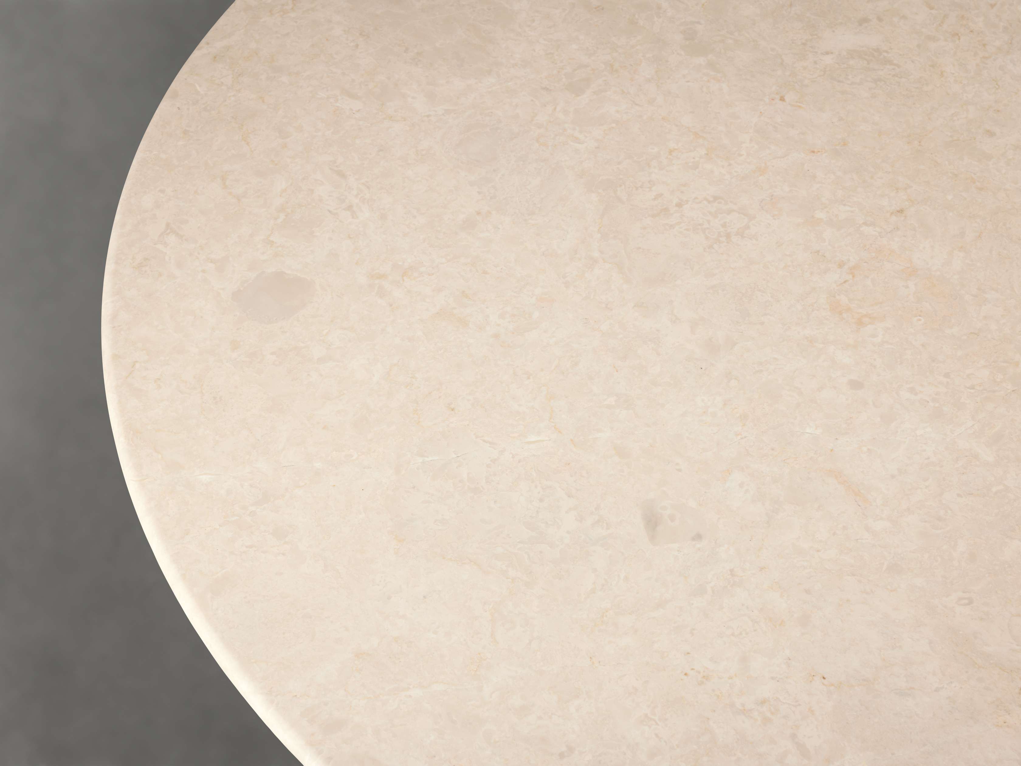 Saint Germain Round Stone Coffee Table with Rennes Base