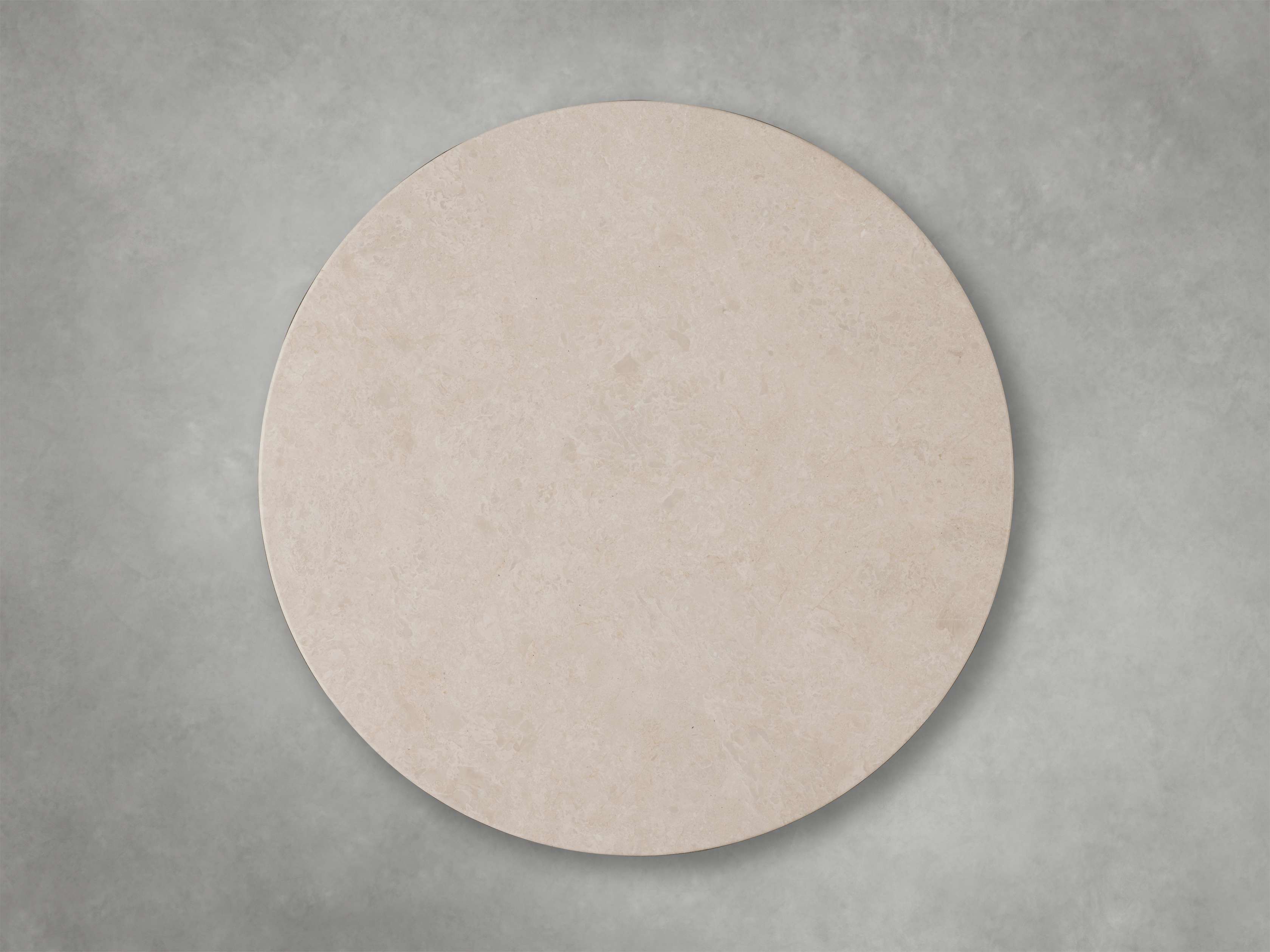 Saint Germain Round Stone Coffee Table with Clement Base