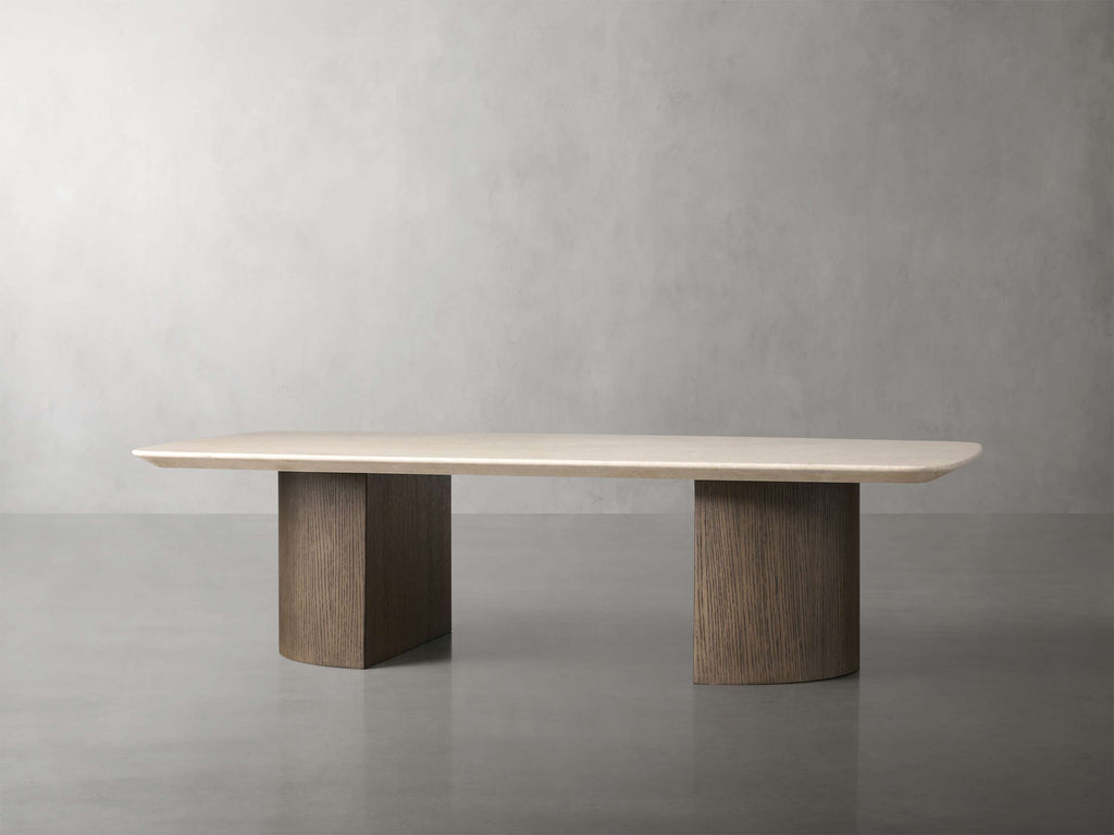 Saint Germain Stone Coffee Table with Dauphine Base