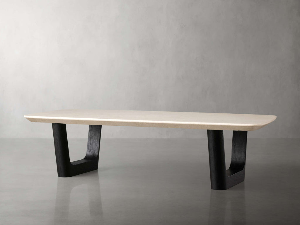 Saint Germain Stone Coffee Table with Rennes Base