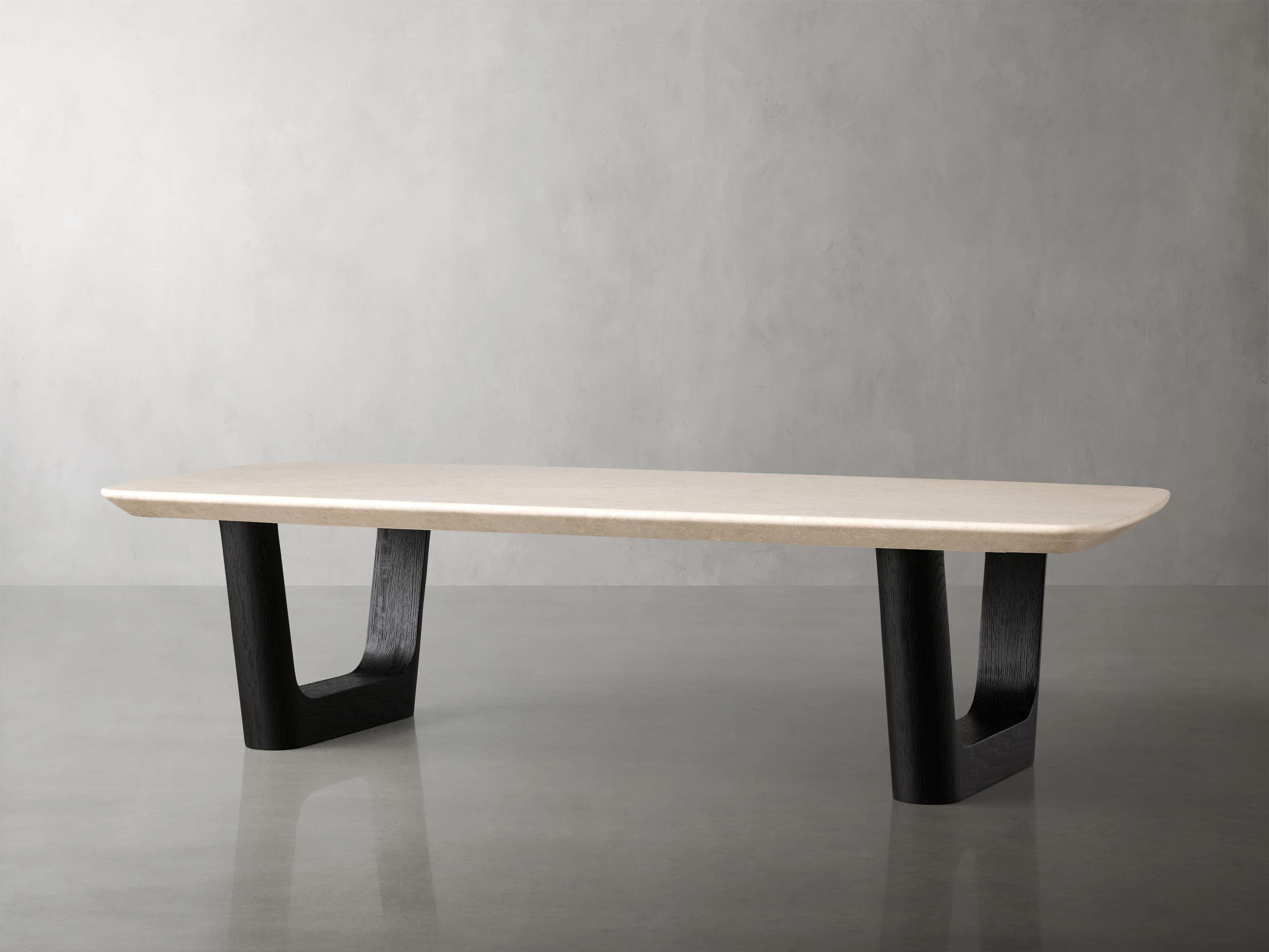 Saint Germain Stone Coffee Table with Rennes Base