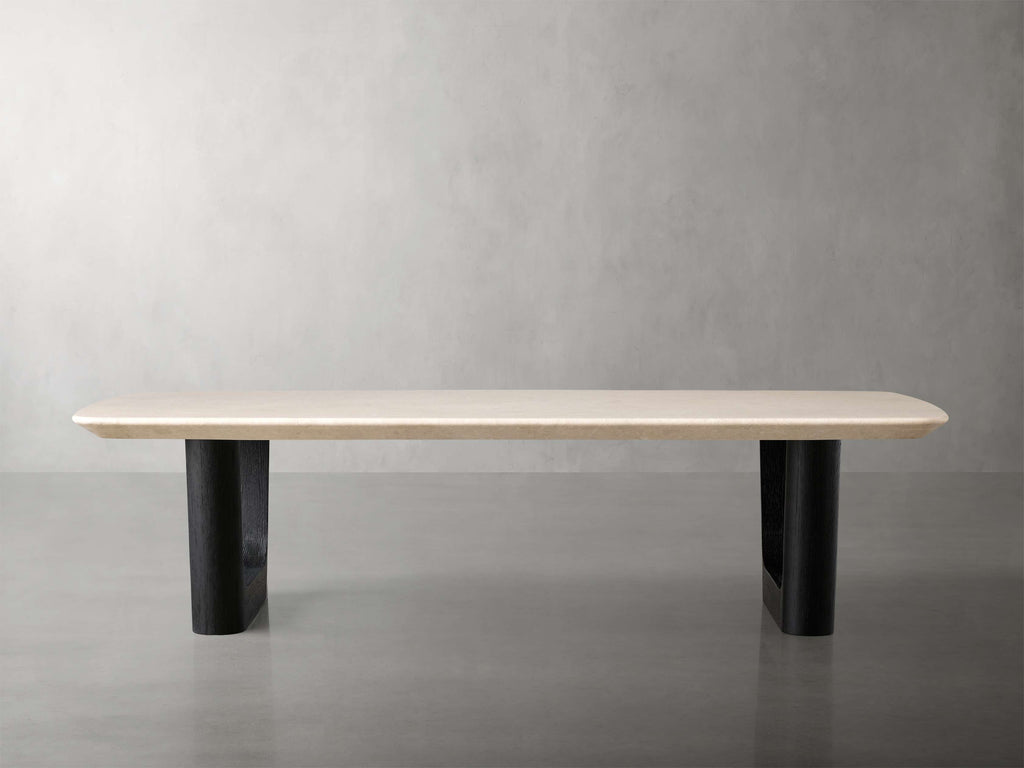 Saint Germain Stone Coffee Table with Rennes Base