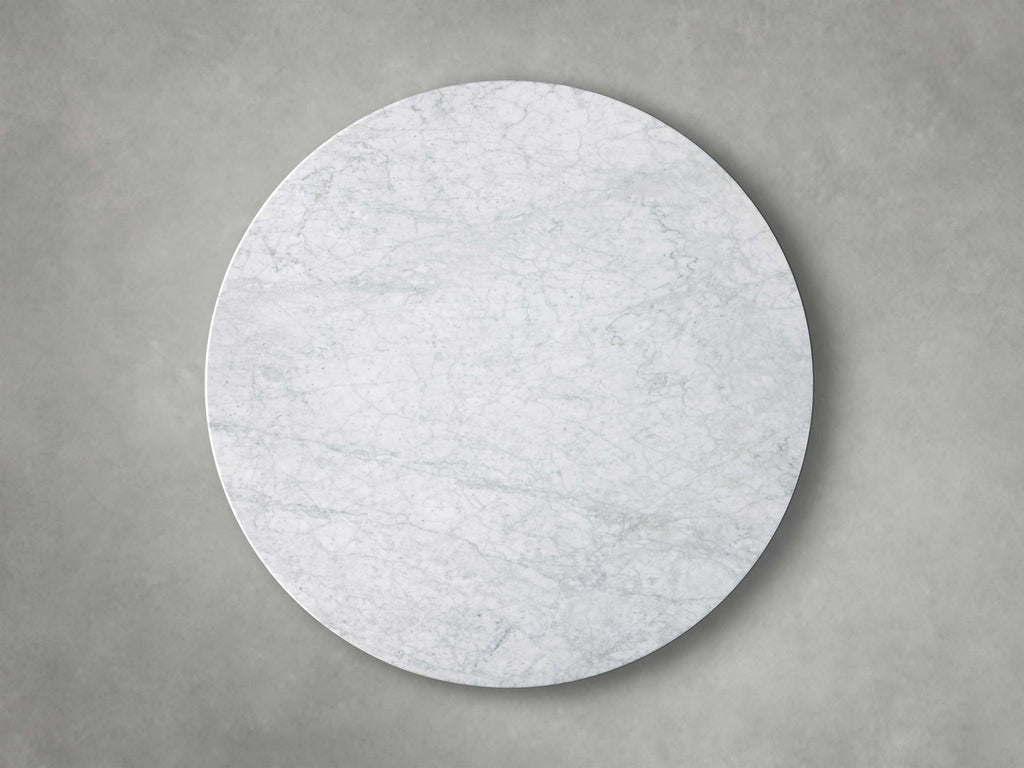Saint Germain Round Stone Coffee Table with Dauphine Base