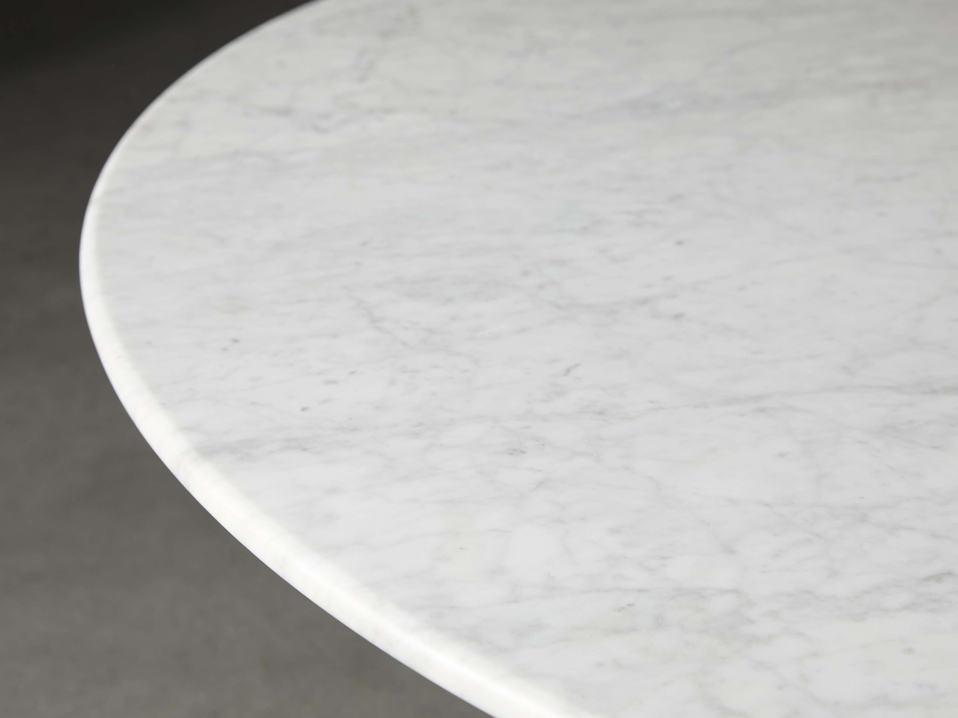 Saint Germain Round Stone Coffee Table with Dauphine Base
