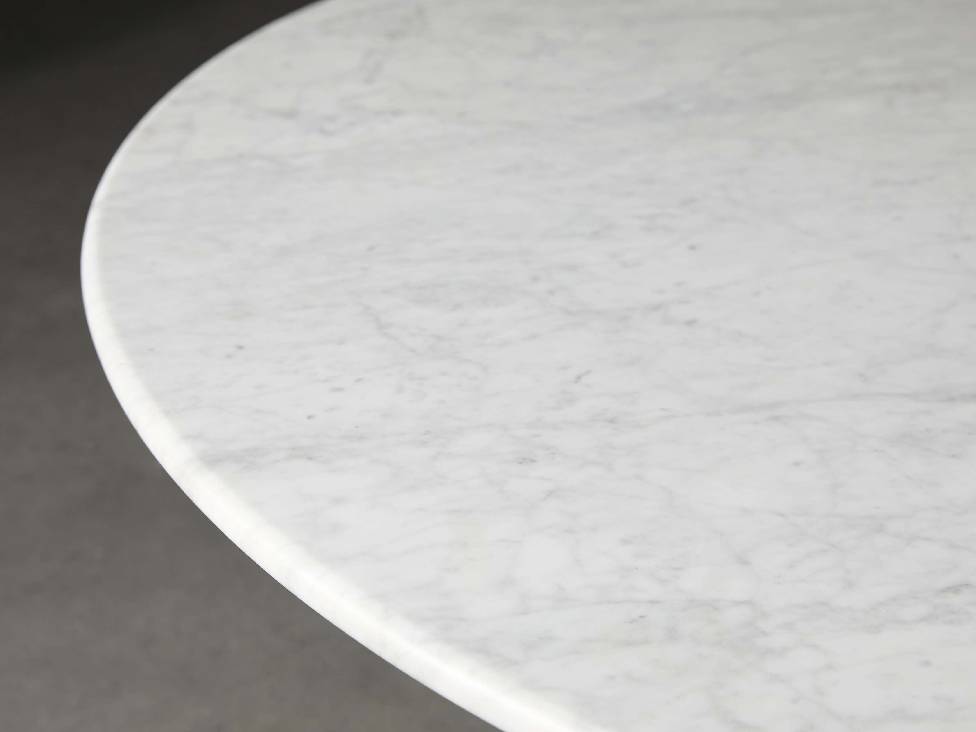 Saint Germain Round Stone Coffee Table with Dauphine Base
