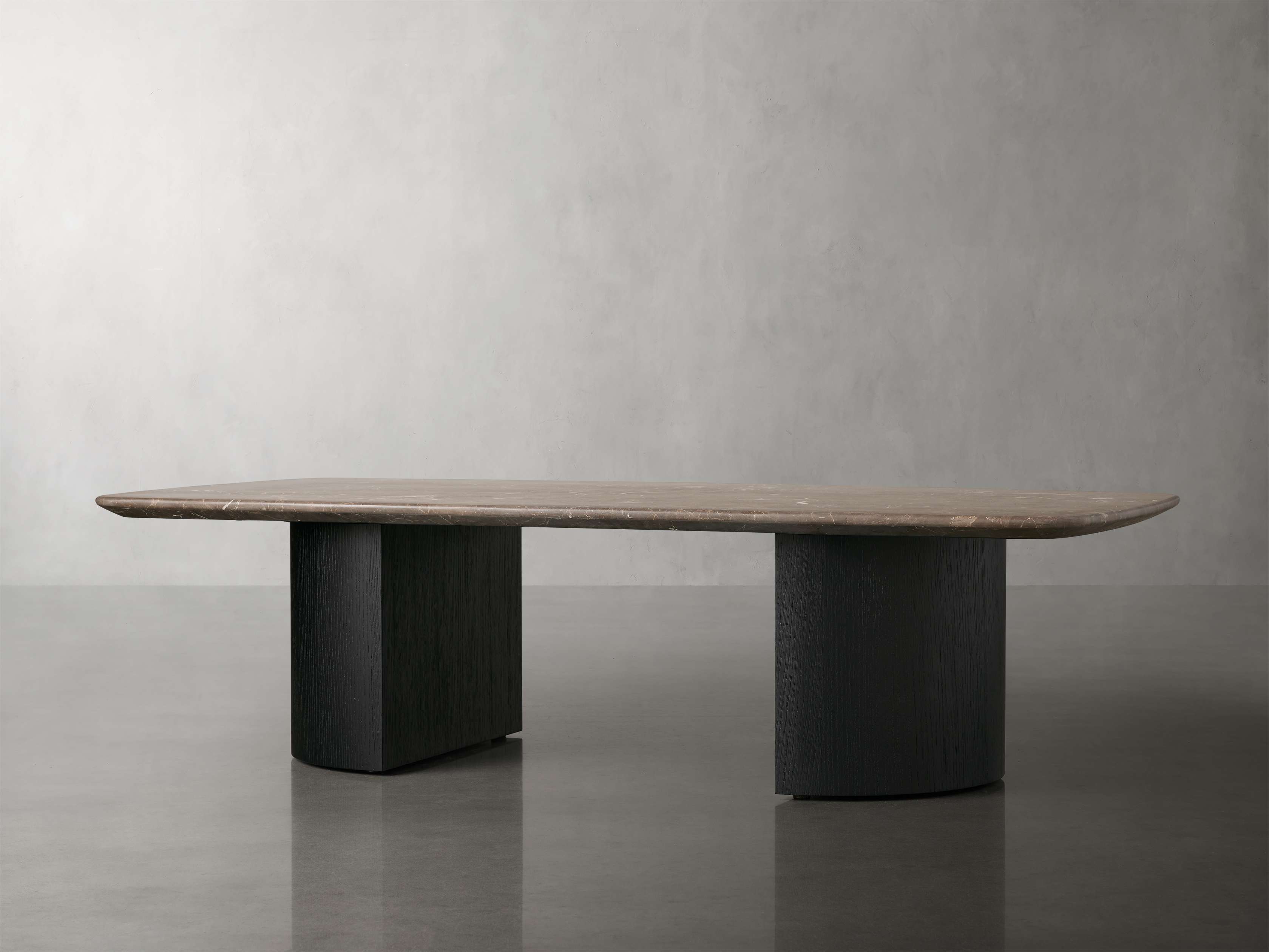 Saint Germain Stone Coffee Table with Dauphine Base