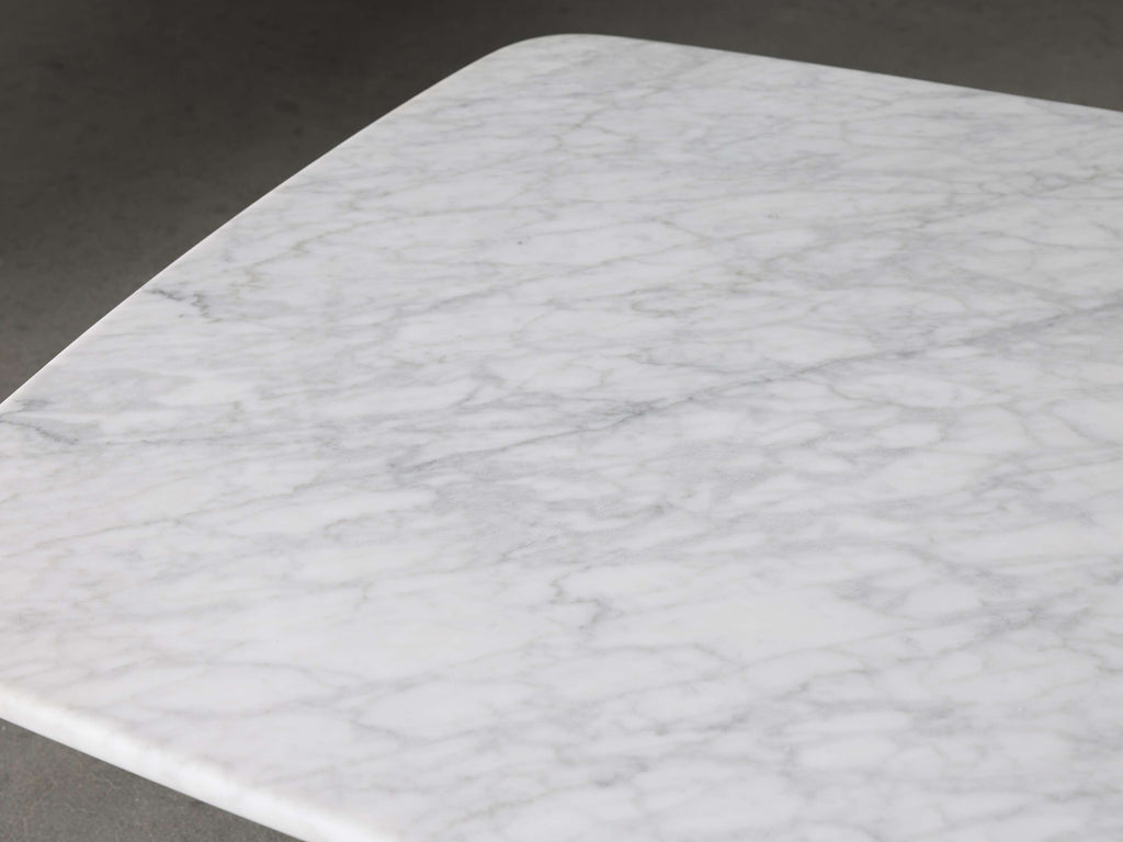 Saint Germain 72" Stone Coffee Table with Dauphine Base and Carrara Top