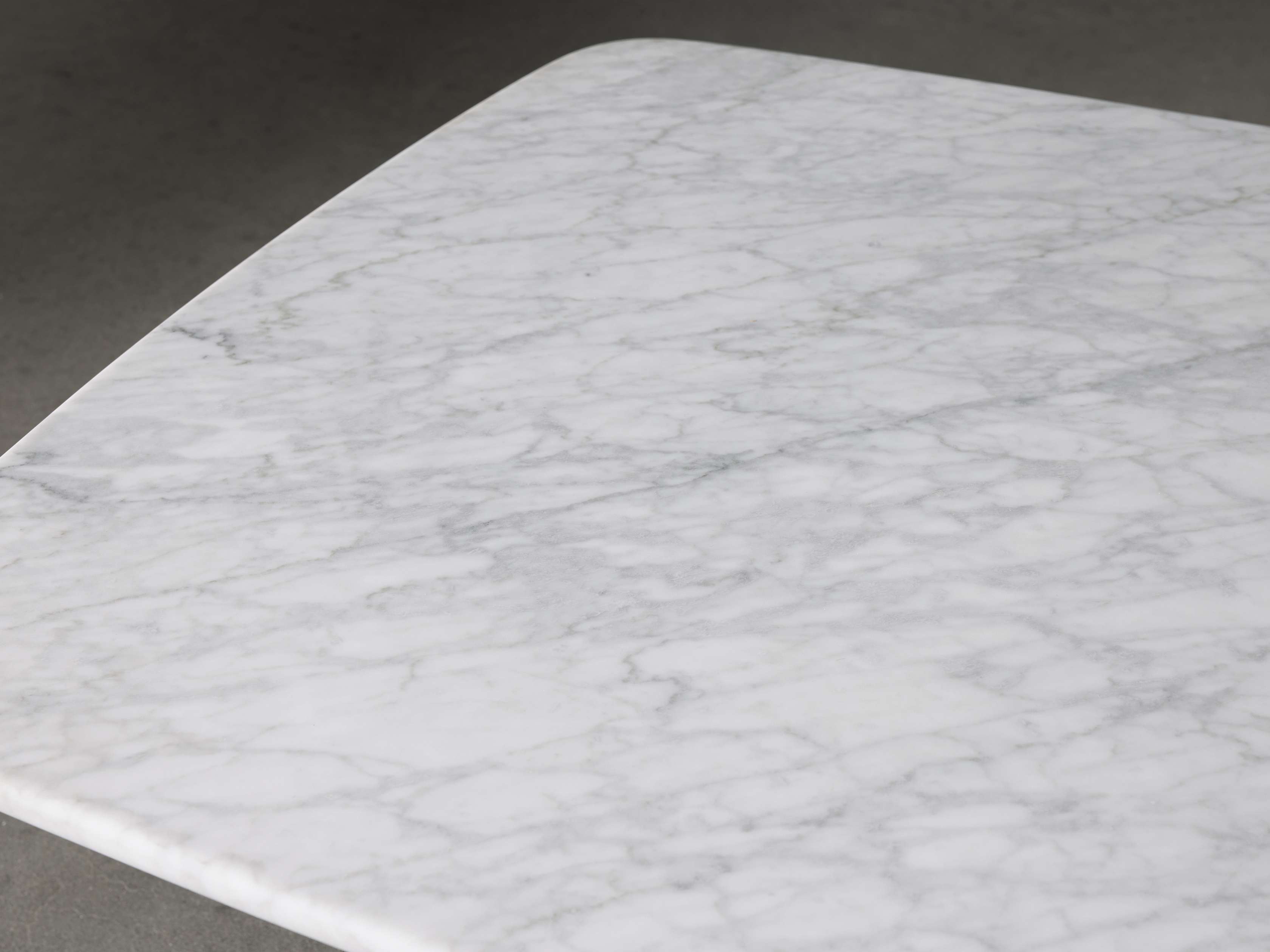 Saint Germain 72" Stone Coffee Table with Dauphine Base and Carrara Top
