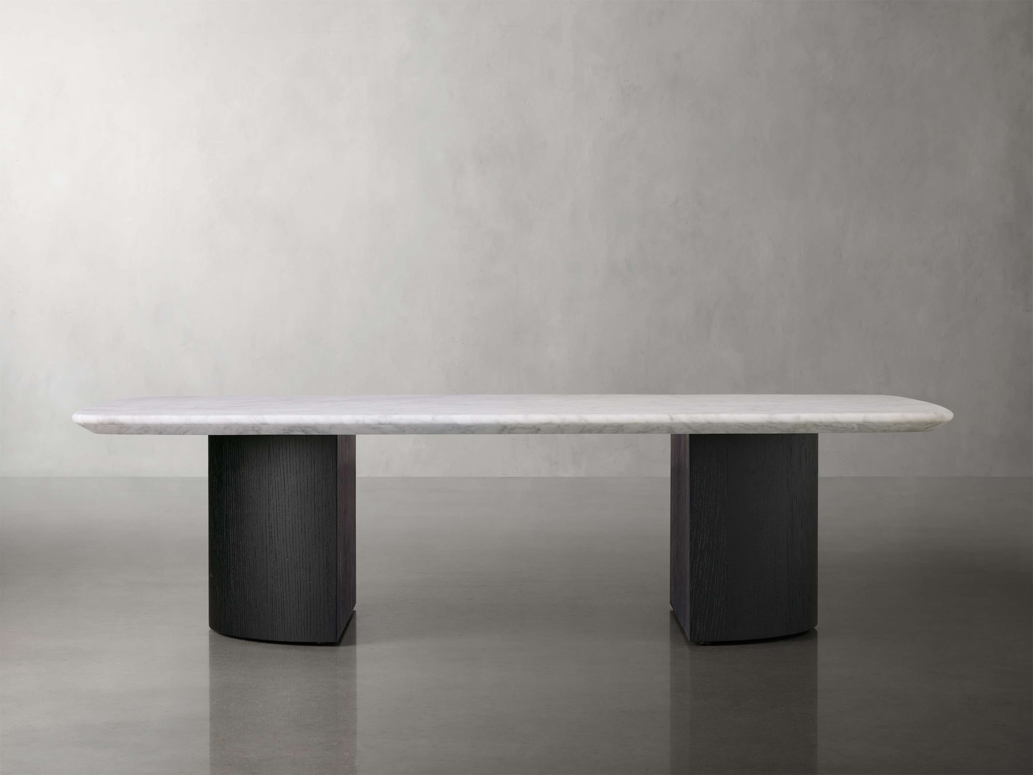 Saint Germain 72" Stone Coffee Table with Dauphine Base and Carrara Top
