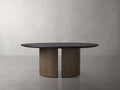 Saint Germain Round Wood Coffee Table with Dauphine Base