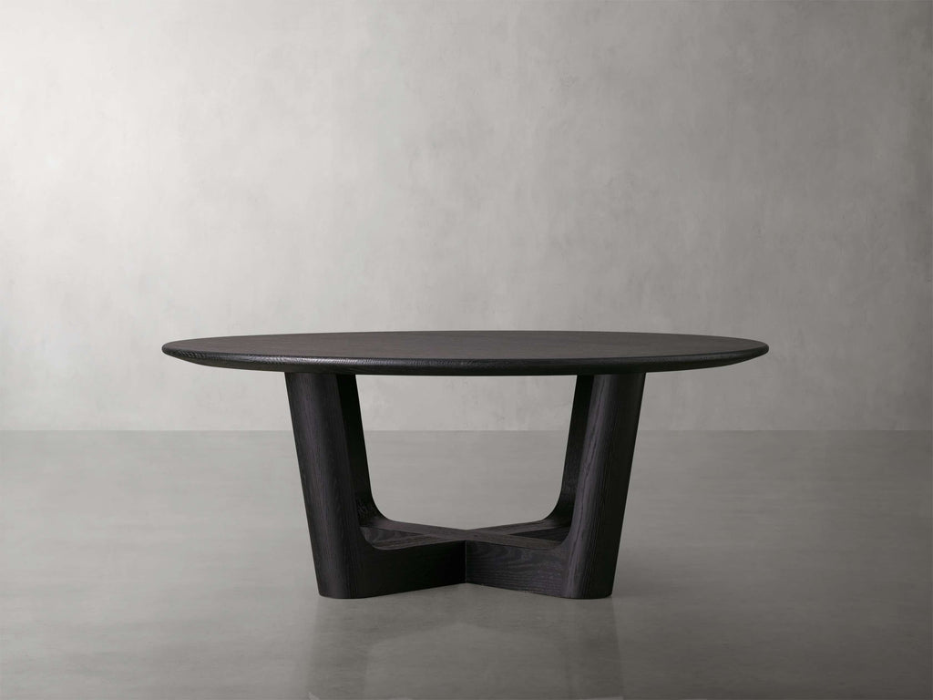 Saint Germain Round Wood Coffee Table with Rennes Base
