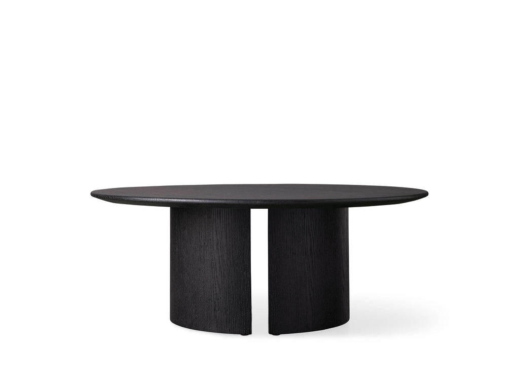 Saint Germain Round Wood Coffee Table with Dauphine Base