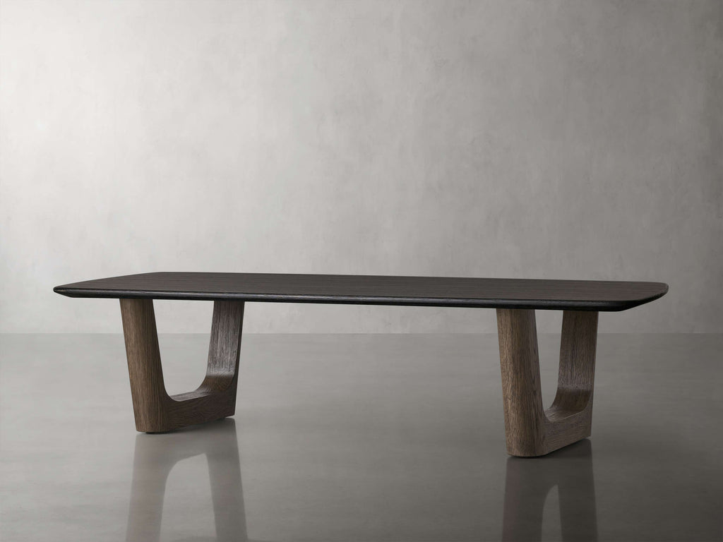 Saint Germain 72" Wood Coffee Table with Rennes Base