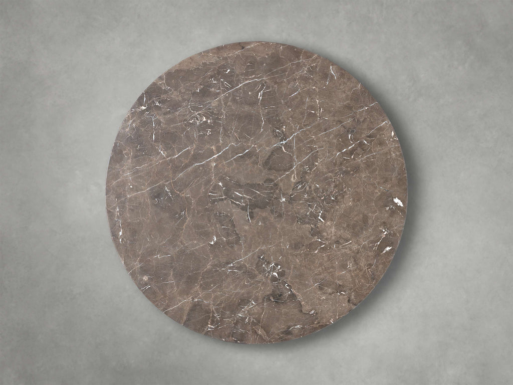 Saint Germain Round Stone Dining Table with Dauphine Base
