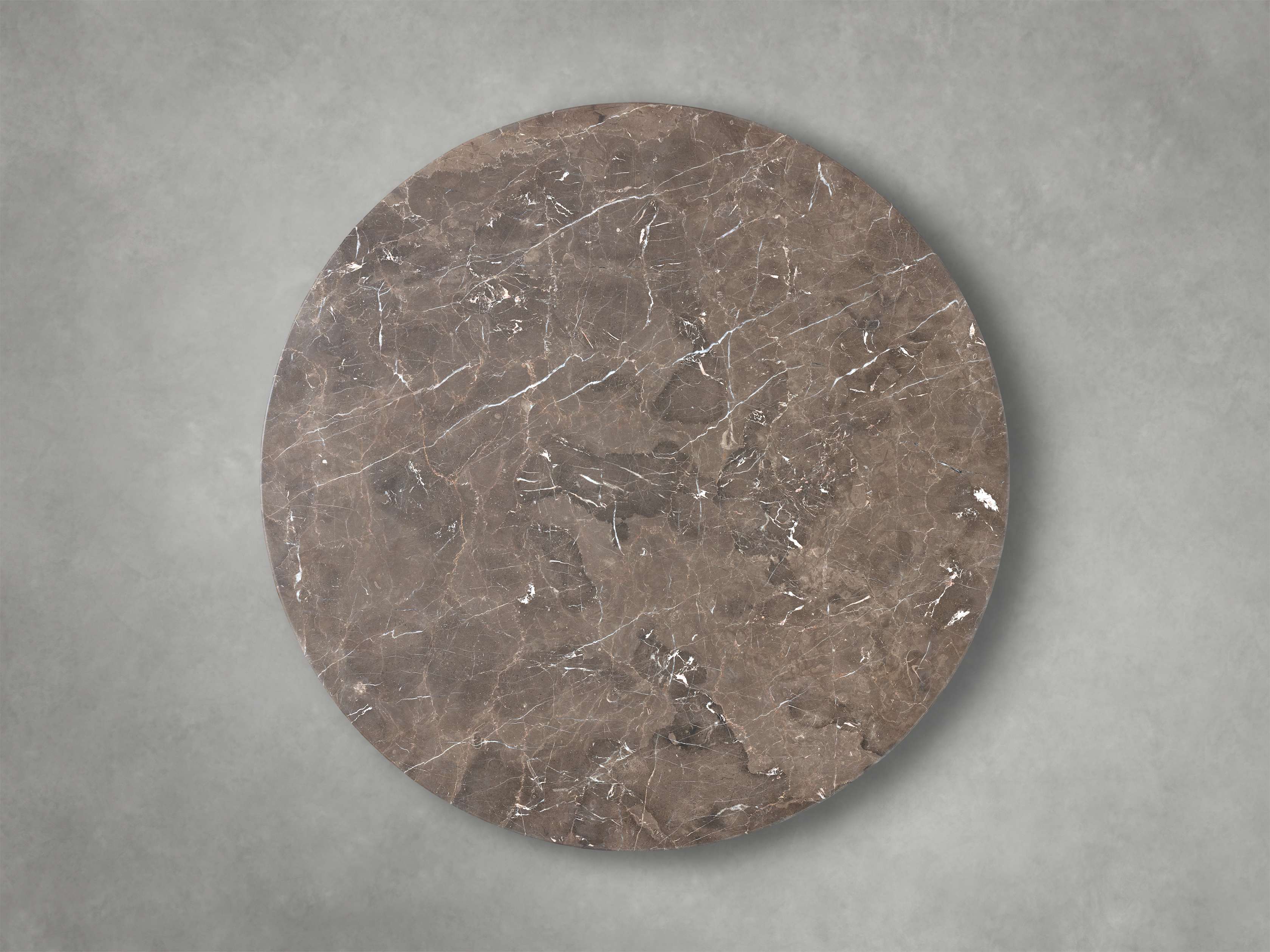 Saint Germain Round Stone Dining Table with Dauphine Base