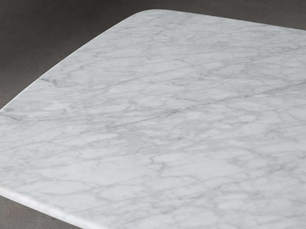 Saint Germain 72" Coffee Table with Rennes Base and Carrara Top