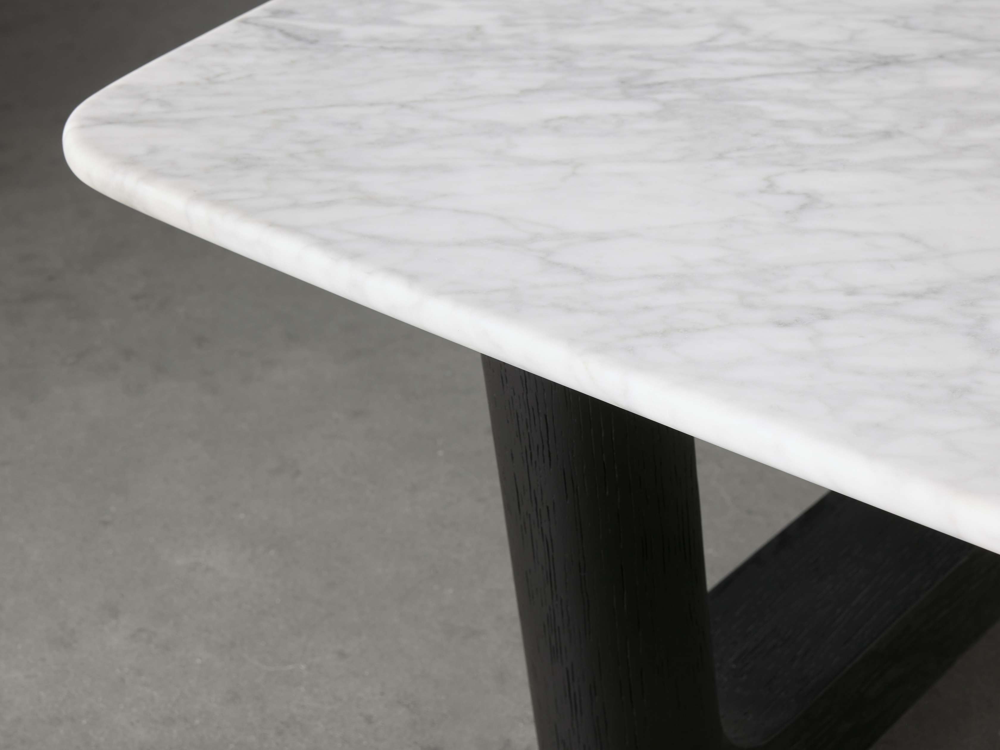 Saint Germain 72" Coffee Table with Rennes Base and Carrara Top