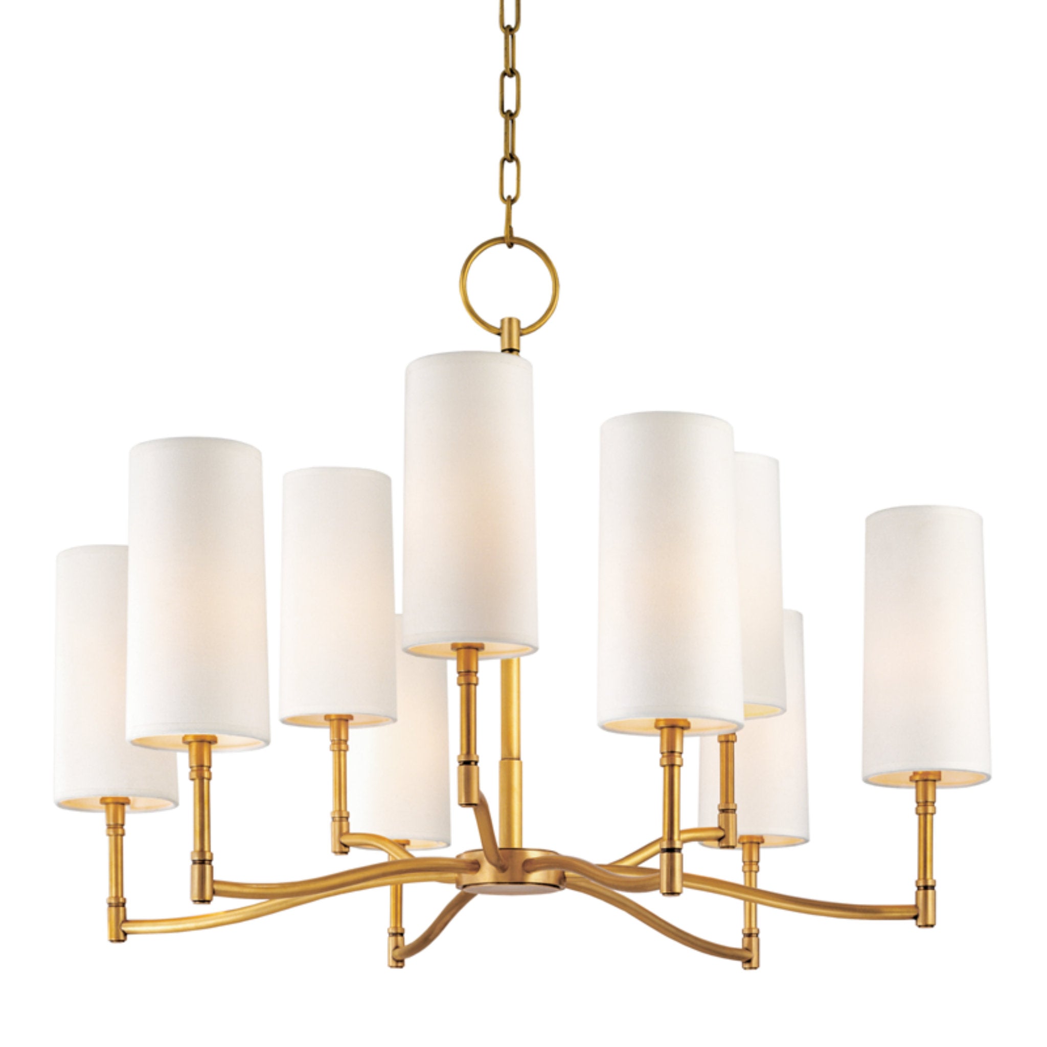 Dillon 9-Light Chandelier in Aged Brass 30L x 30W x 22.5H