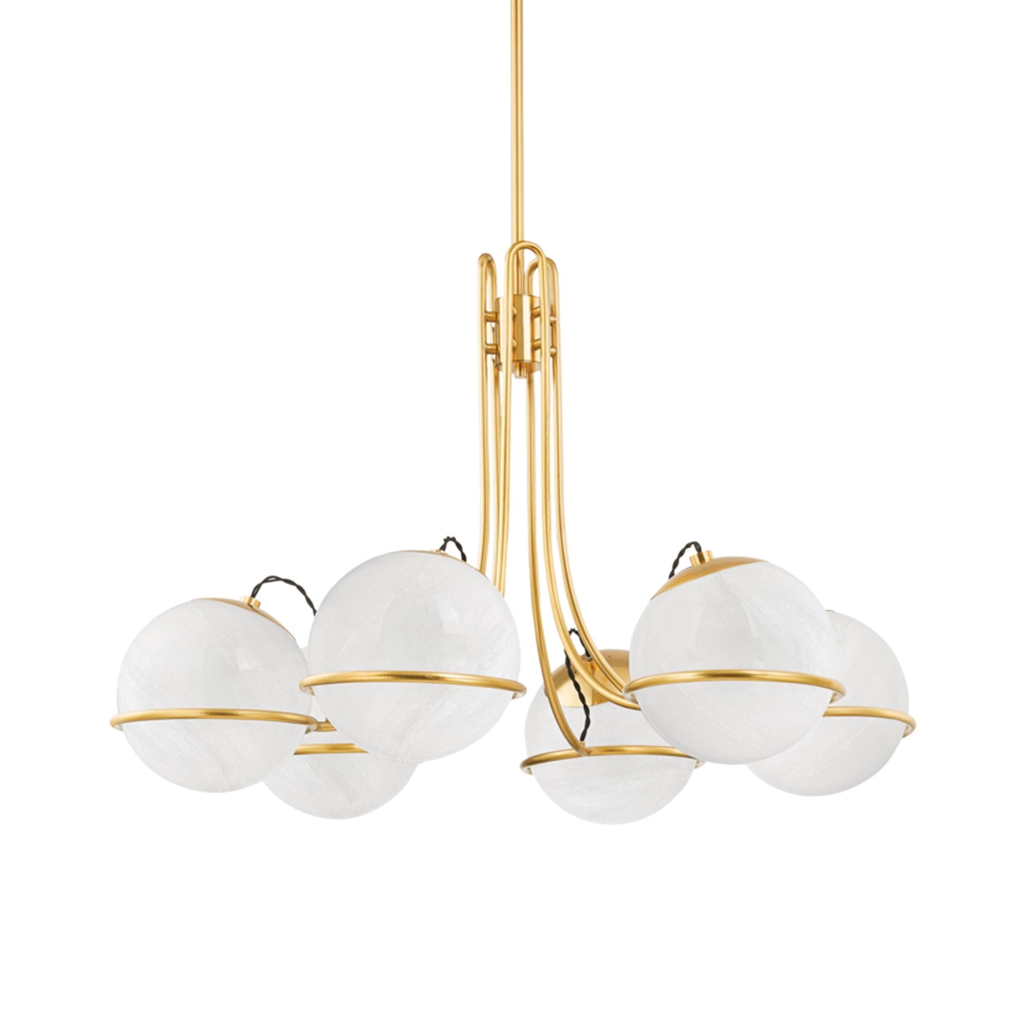 Hingham 6-Light Chandelier in Aged Brass 40L x 40W x 25.5H