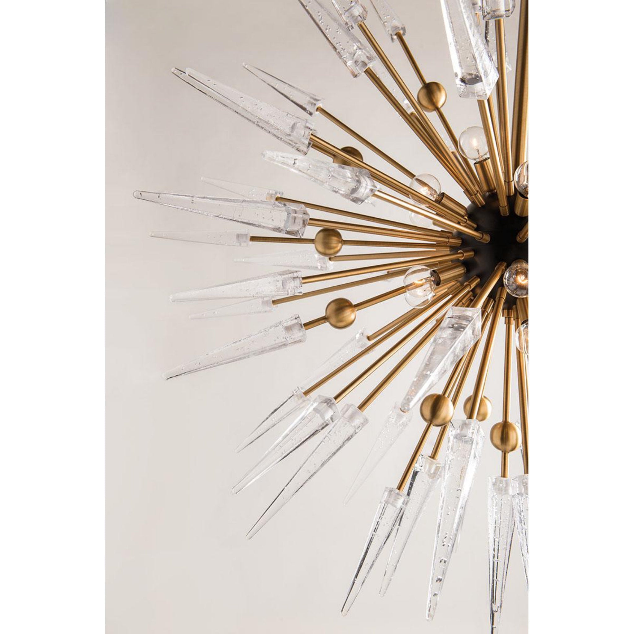 Sparta 6-Light Semi Flush in Aged Brass 28L x 28W x 14.25H