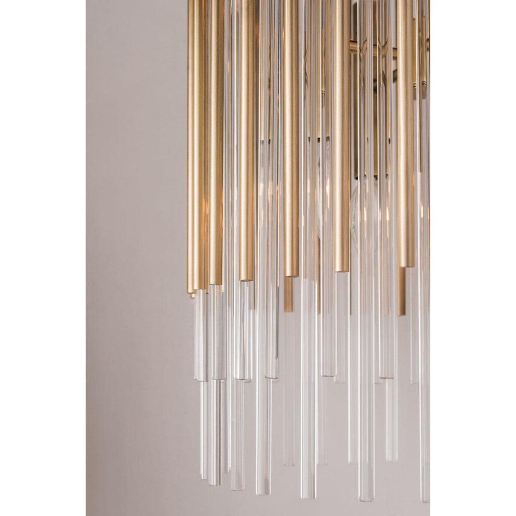 Wallis 10-Light Chandelier in Aged Brass 20.75L x 20.75W x 30.75H