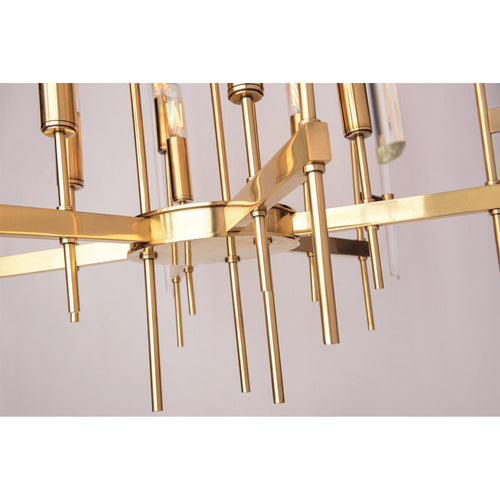 Bari 12-Light Chandelier in Aged Brass 24L x 24W x 26.5H
