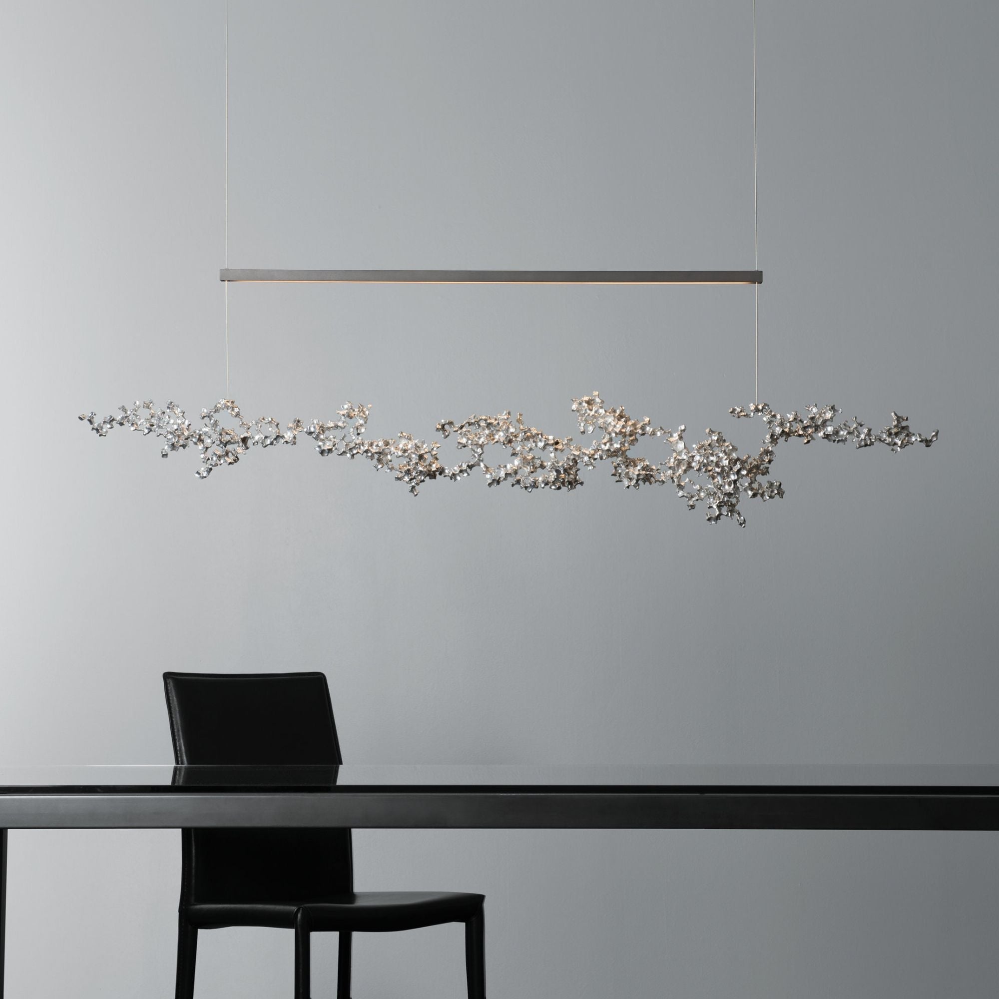 Coral LED Pendant Sterling Accent LED in Dark Smoke