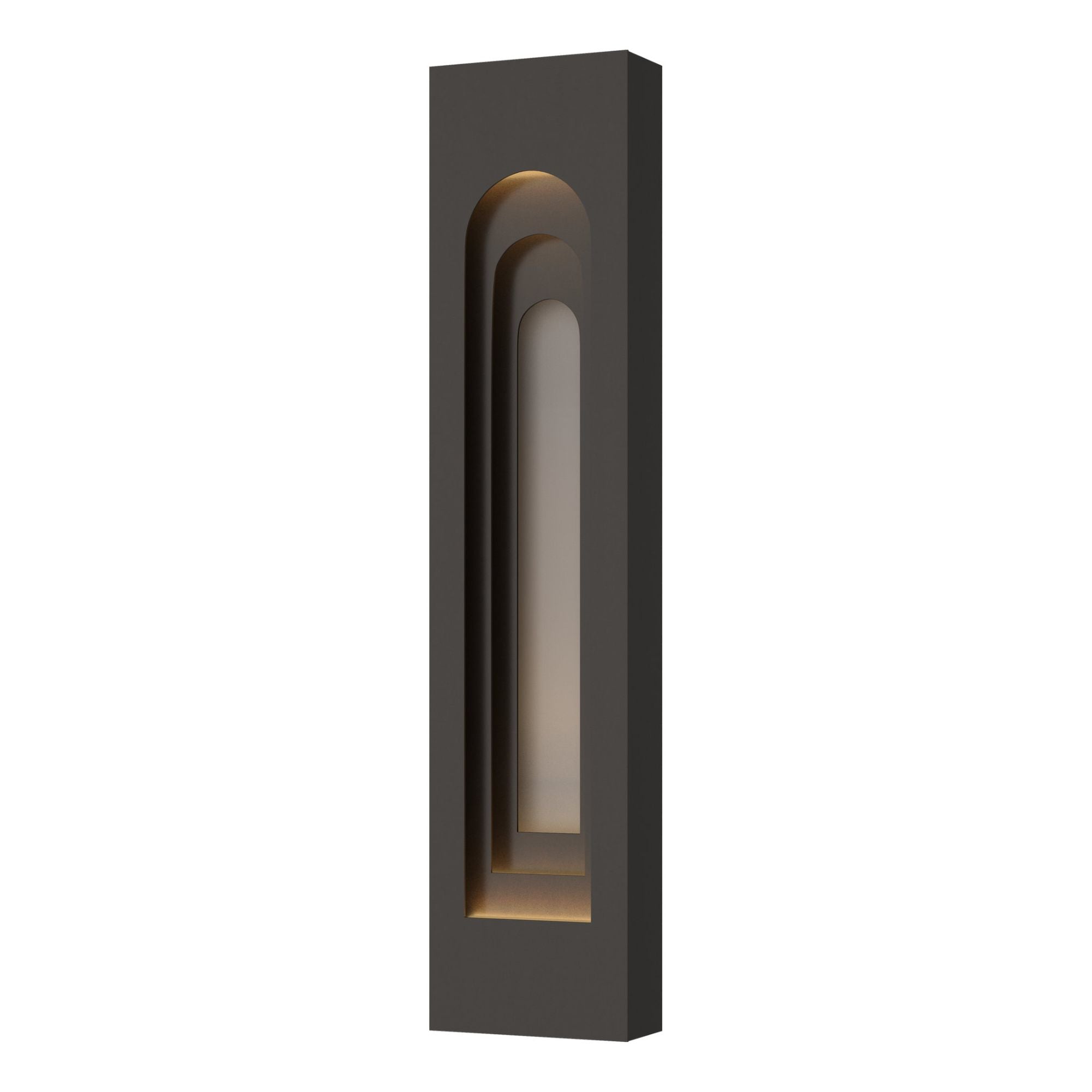 Procession Arch Large Outdoor Sconce 2-Light Coastal Burnished Steel Accent in Coastal Oil Rubbed Bronze