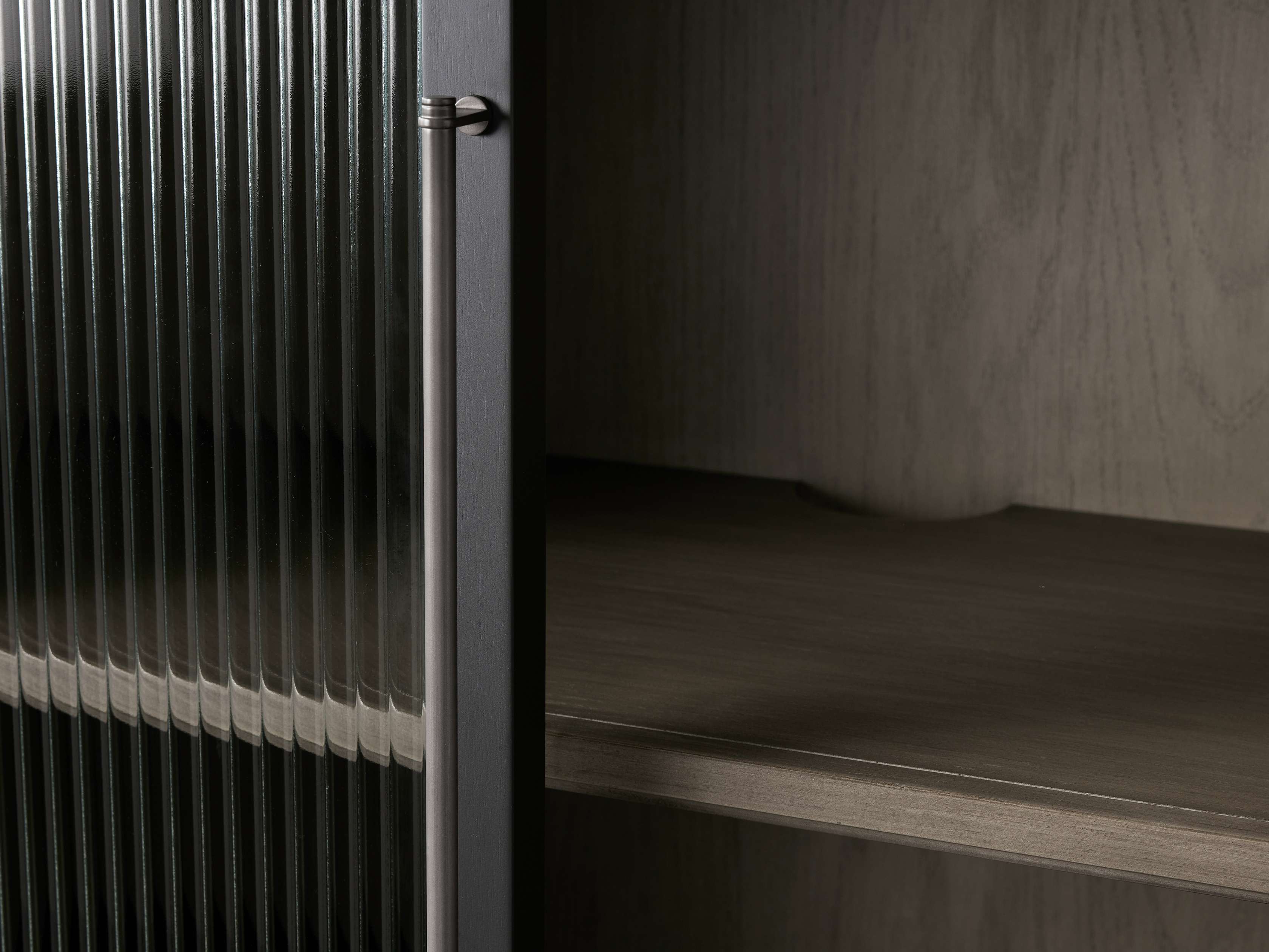 Rowan Media Console with Reeded Glass Doors