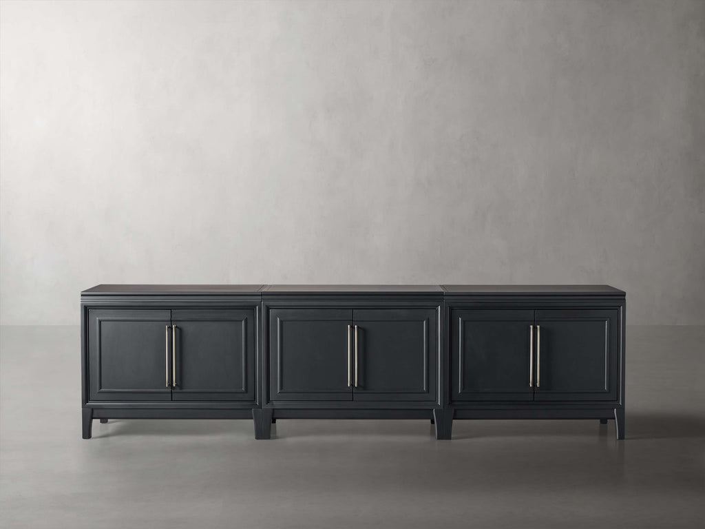 Rowan Media Console with Wood Doors