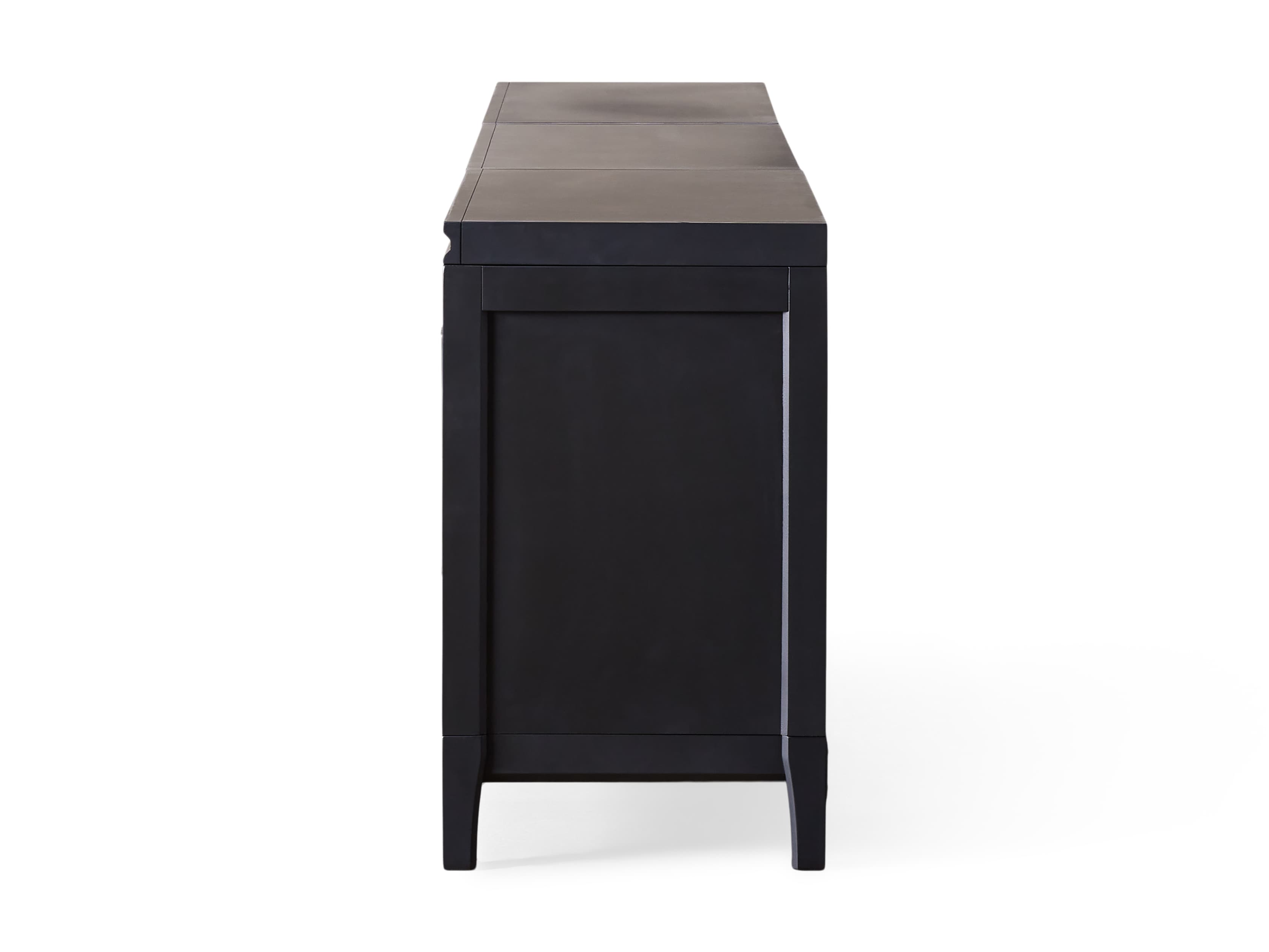 Rowan Modular Reeded Glass Media Console with Drawers