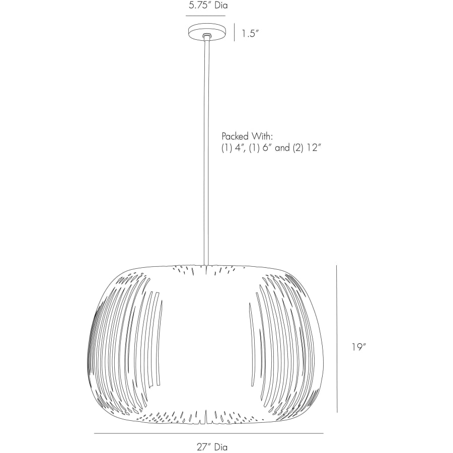 Arteriors Mia 1 Light Pendant