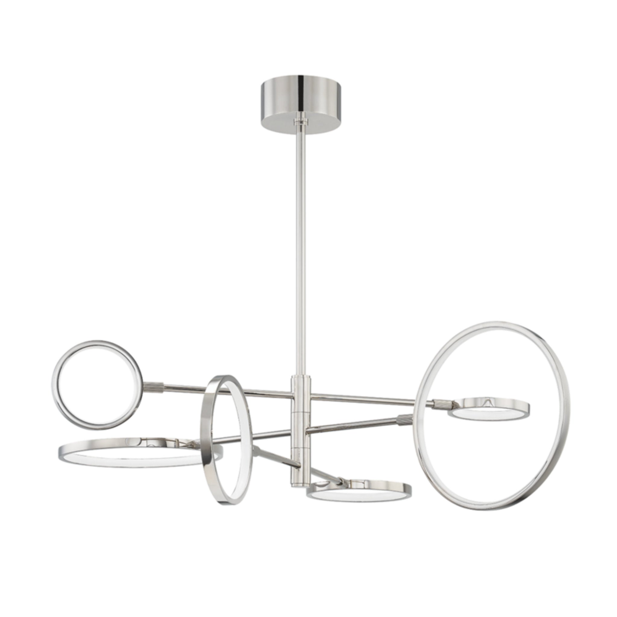 Saturn 0-Light Chandelier in Polished Nickel 44.5L x 44.5W x 13.25H