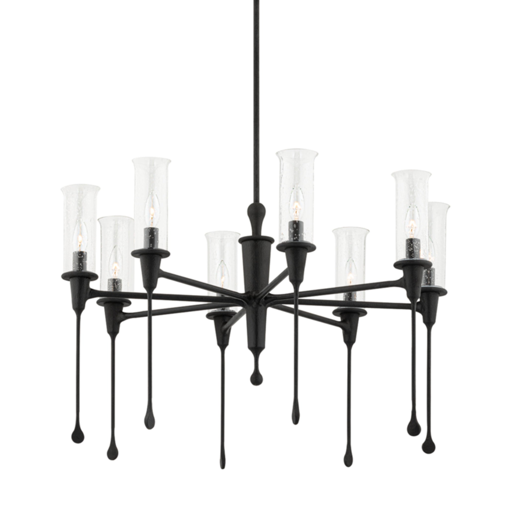 Chisel 8-Light Chandelier in Black Iron 31.75L x 31.75W x 20.25H
