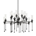Chisel 16-Light Chandelier in Black Iron 41.25L x 41.25W x 28H