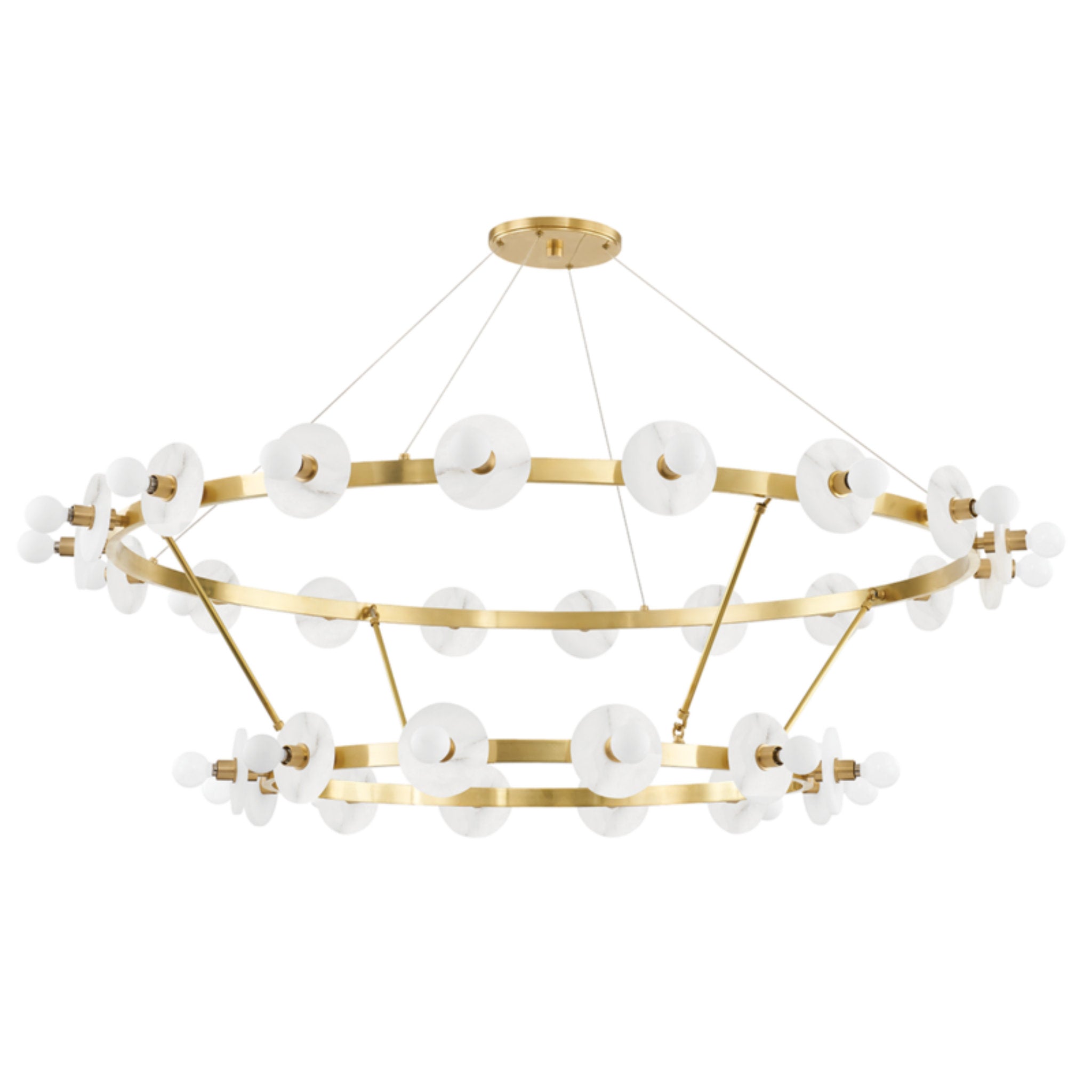 Austen 30-Light Chandelier in Aged Brass 58L x 58W x 36.5H