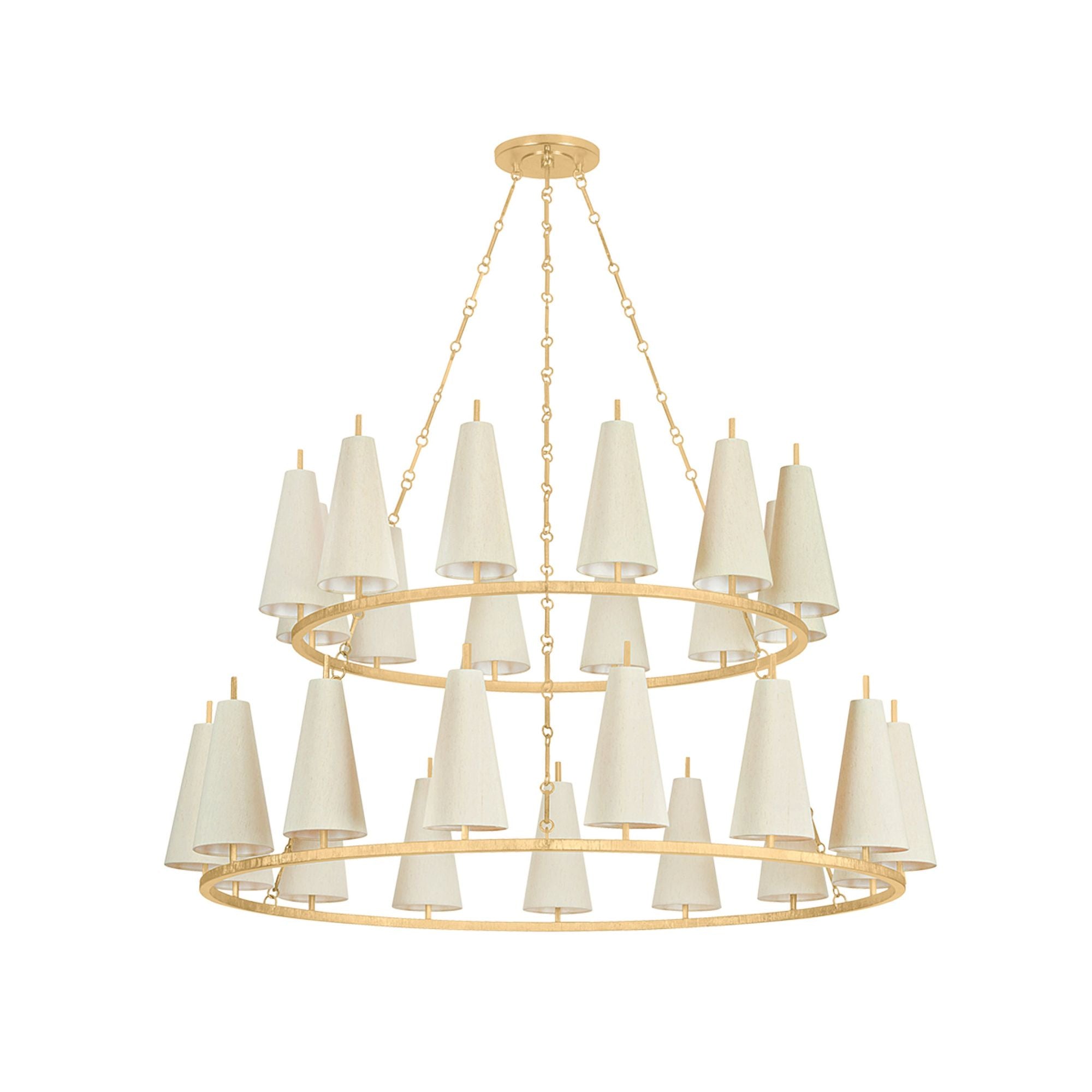 Tirana 27-Light Chandelier in Vintage Gold Leaf 54.75L x 54.75W x 31H