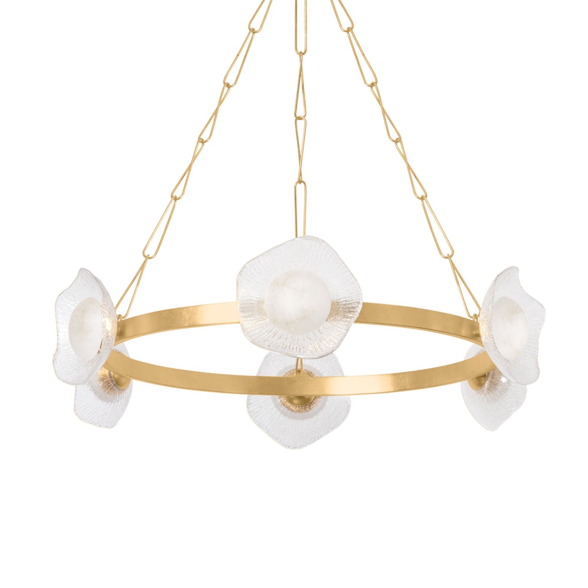 Almandine 6-Light Chandelier in Vintage Gold Leaf 41.25L x 41.25W x 10H