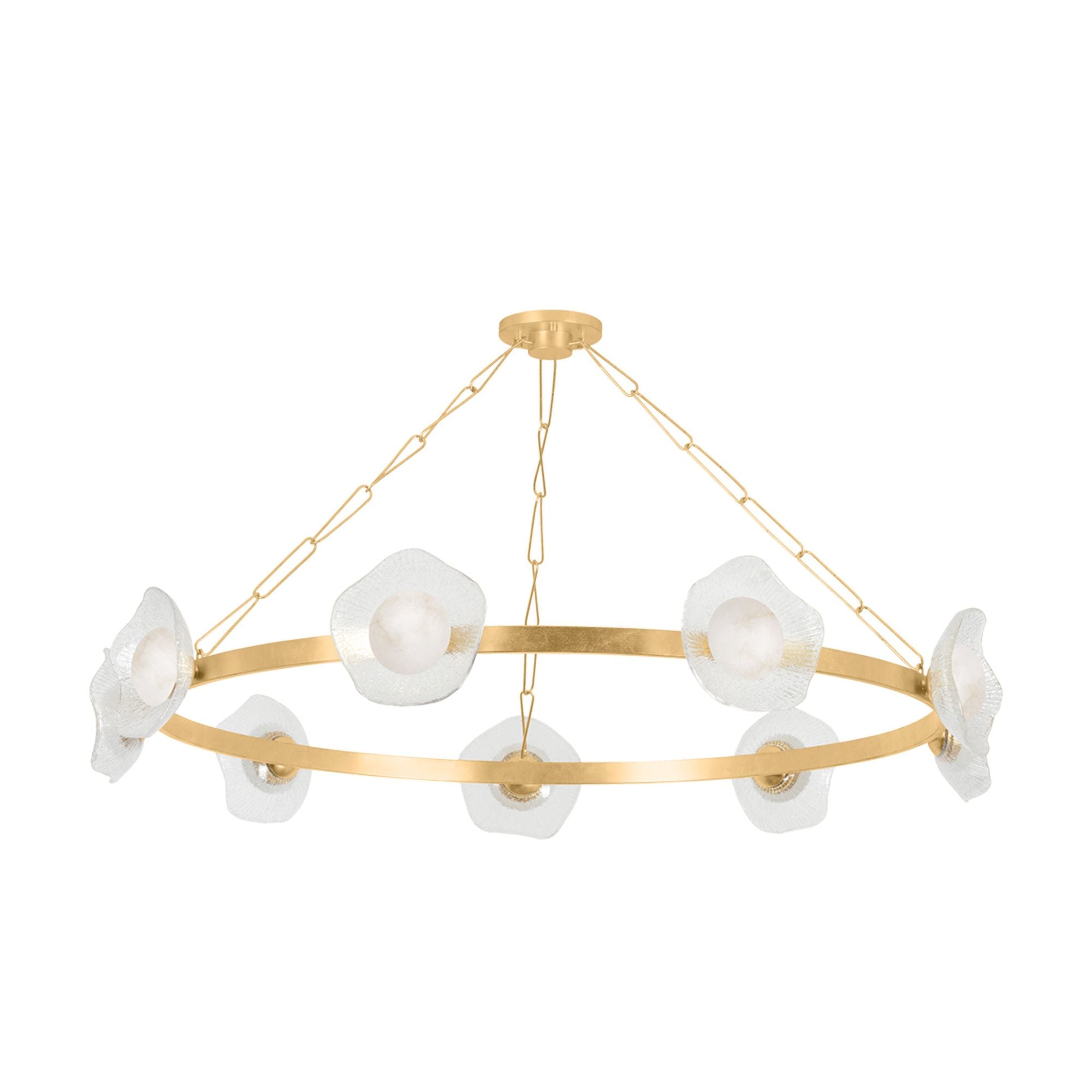Almandine 9-Light Chandelier in Vintage Gold Leaf 60.75L x 60.75W x 10H