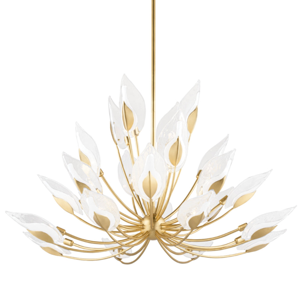 Blossom 24-Light Chandelier in Gold Leaf 55L x 55W x 37H