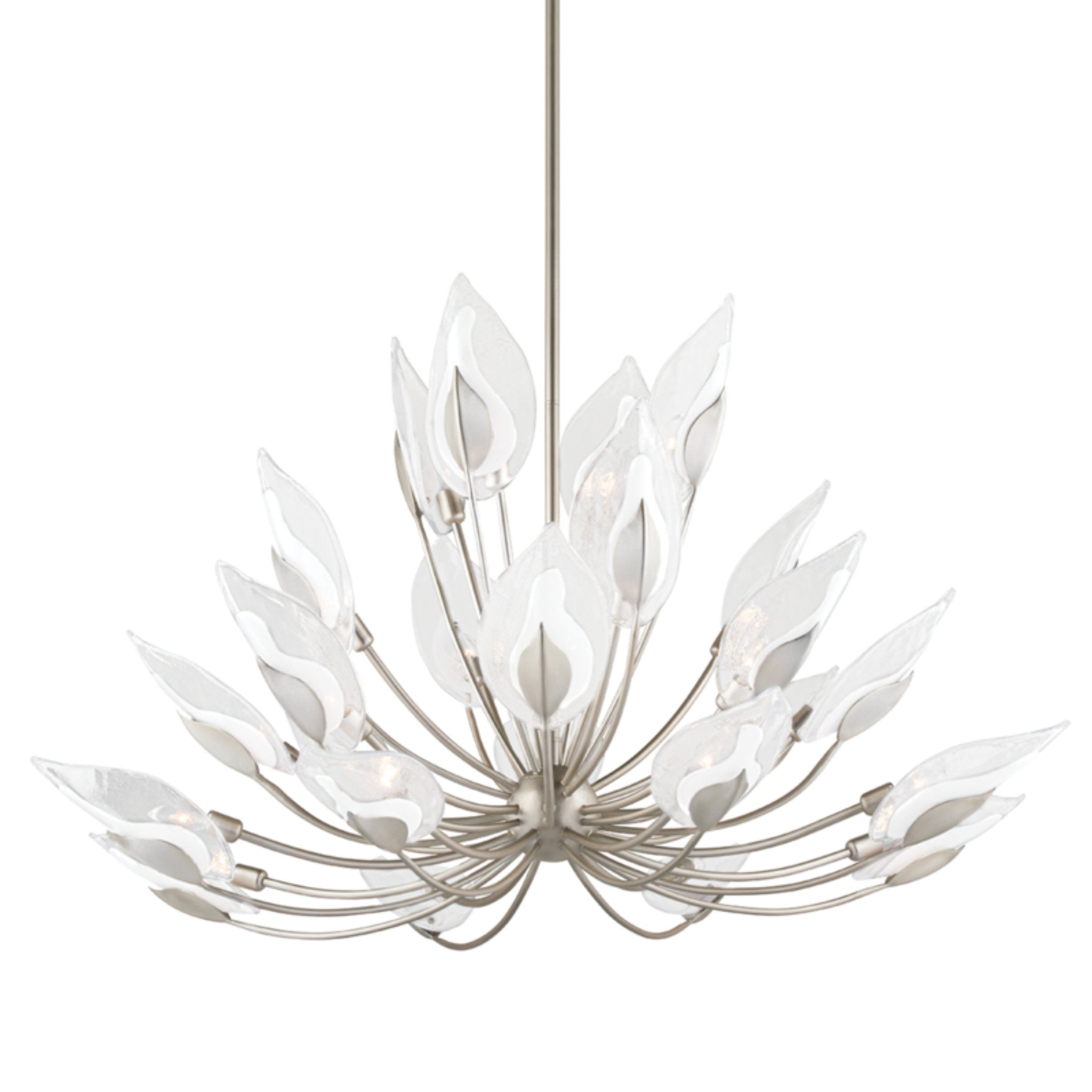 Blossom 24-Light Chandelier in Silver Leaf 55L x 55W x 37H