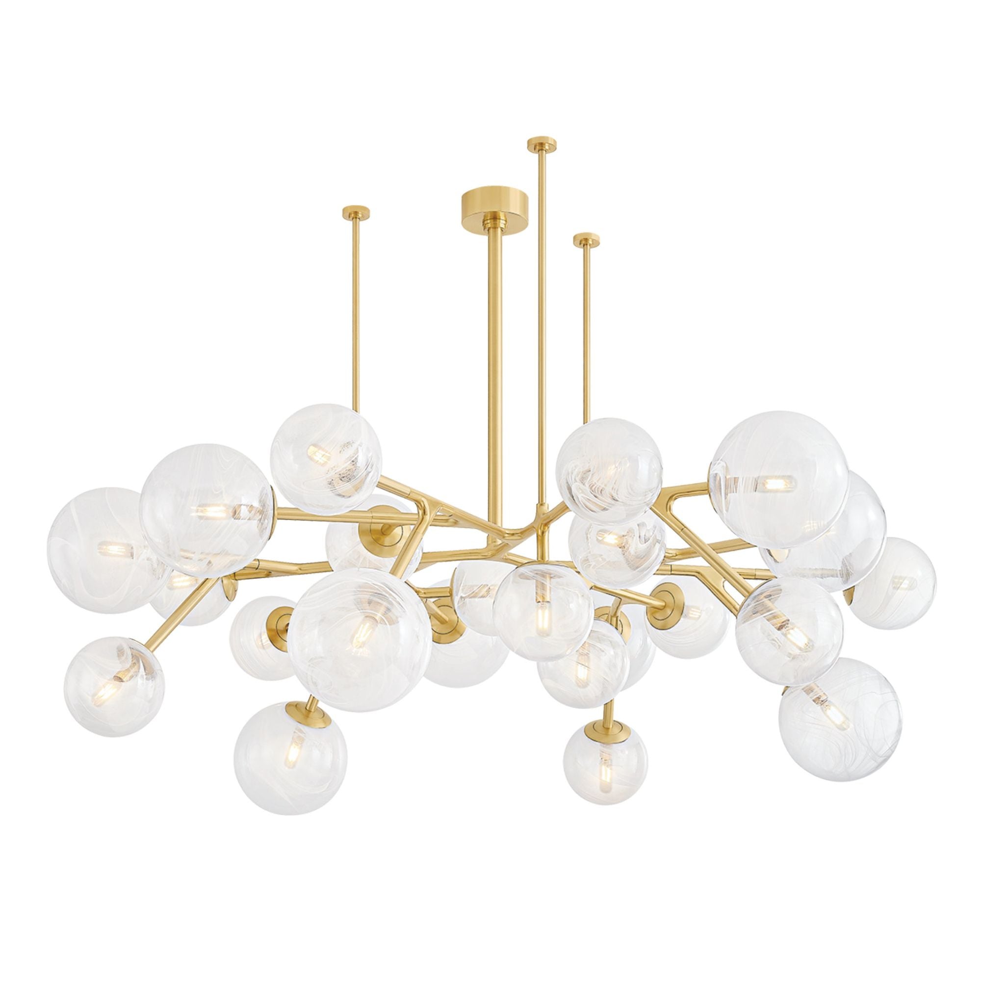 Glasgow 24-Light Chandelier in Vintage Polished Brass 67.25L x 67.25W x 13.5H