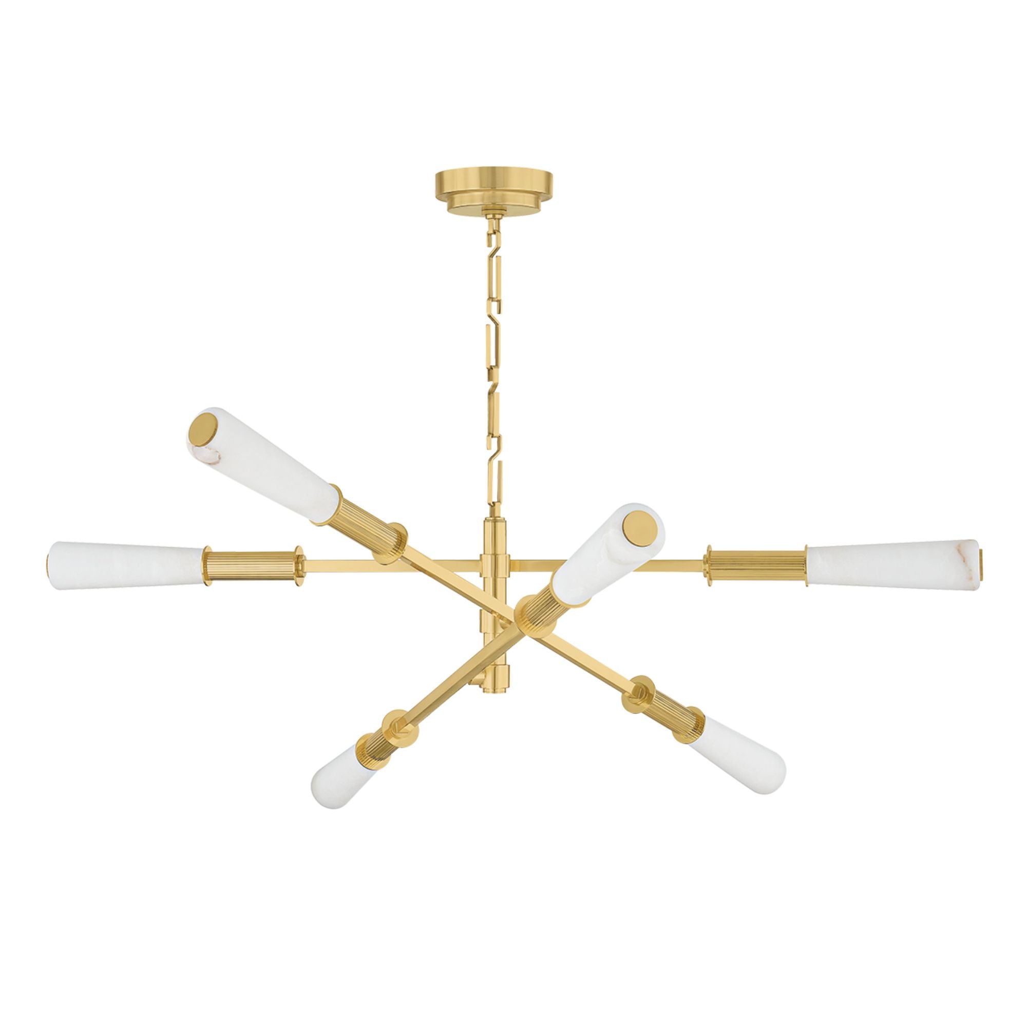 Dashiell 6-Light Chandelier in Vintage Polished Brass 48L x 48W x 13H