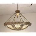 Meyda Tiffany Stained Glass / Tiffany Bowl Pendant from the Fleur-de-lis Collection