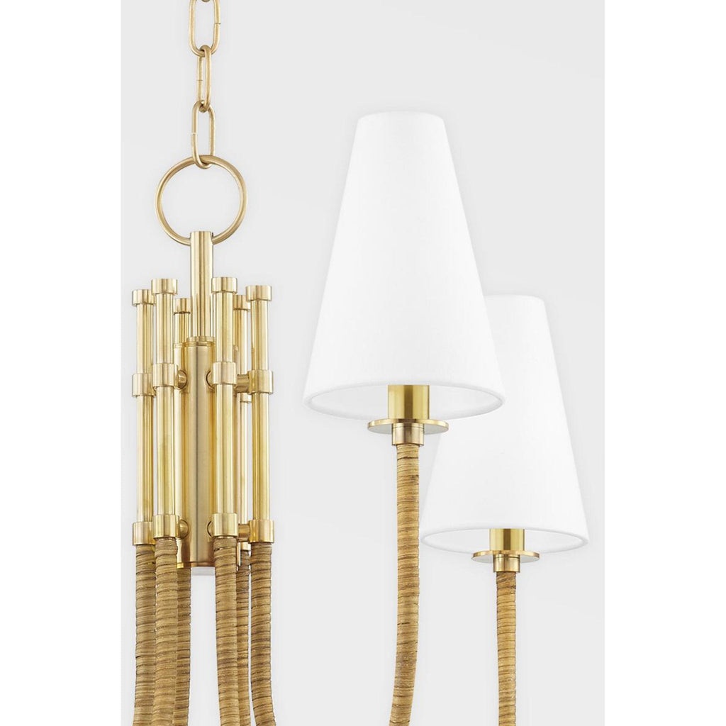Ripley 6-Light Chandelier in Aged Brass 31.75L x 31.75W x 20.25H
