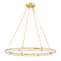 Sennett 1-Light Chandelier in Aged Brass 42L x 42W x 2.75H