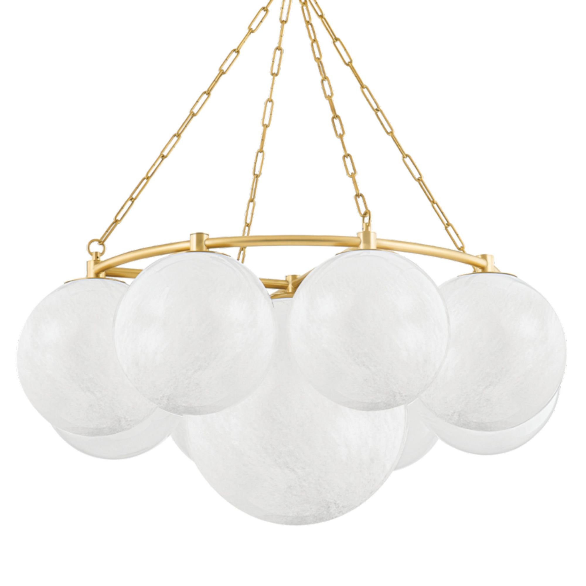 Thornwood 9-Light Chandelier in Aged Brass 43.25L x 43.25W x 20.5H