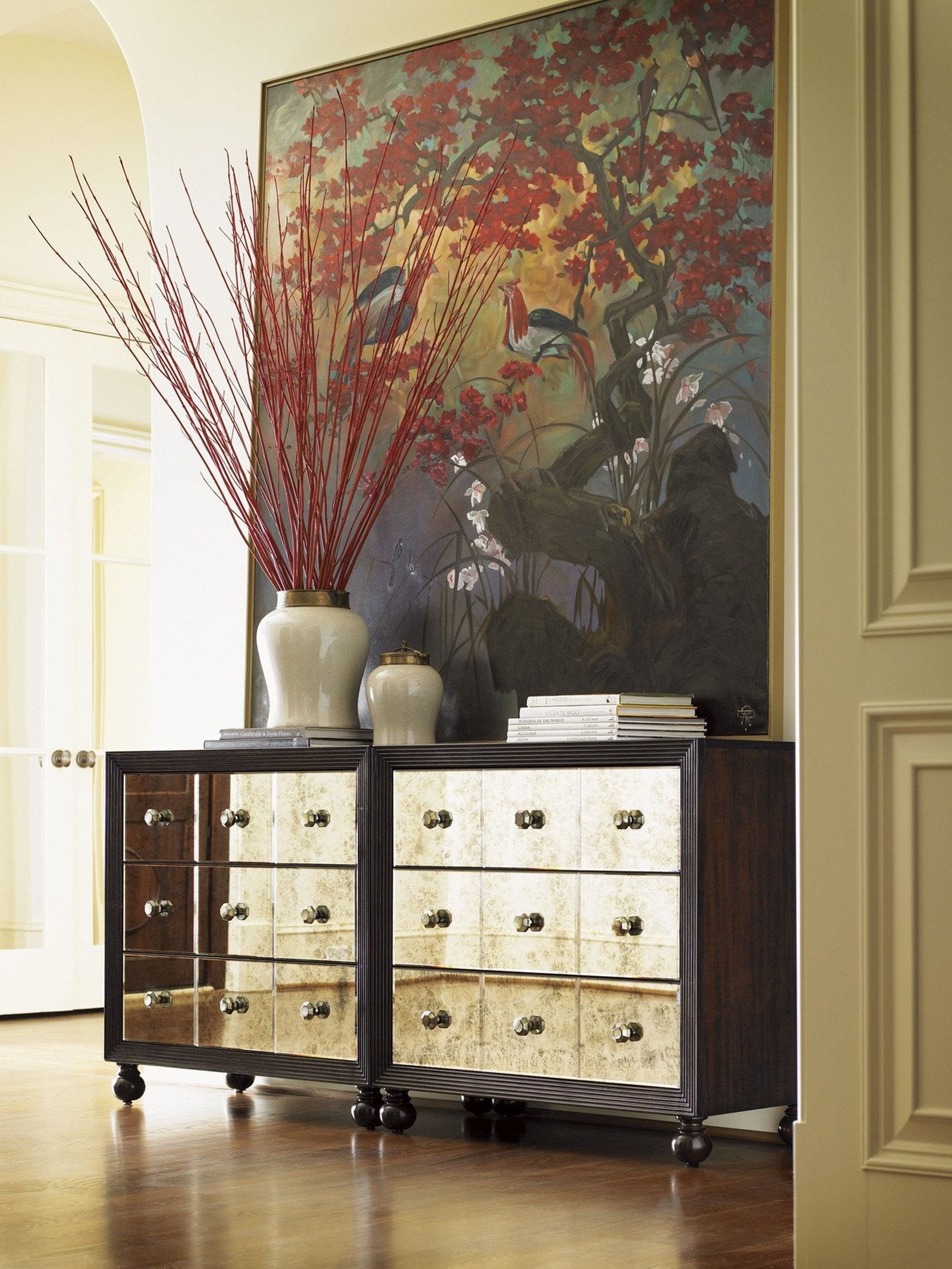 Tommy Bahama Home Royal Kahala Starlight Mirrored Nightstand
