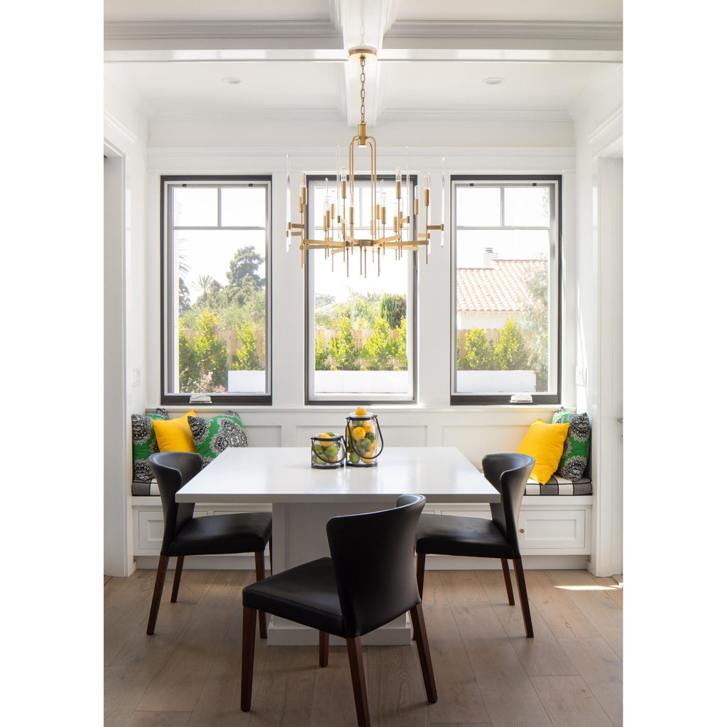 Bari 16-Light Chandelier in Aged Brass 30L x 30W x 29H